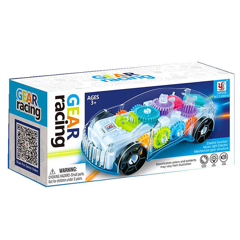 Transparent Gear Concept Light Music Electric Toy Car Model - Image 8