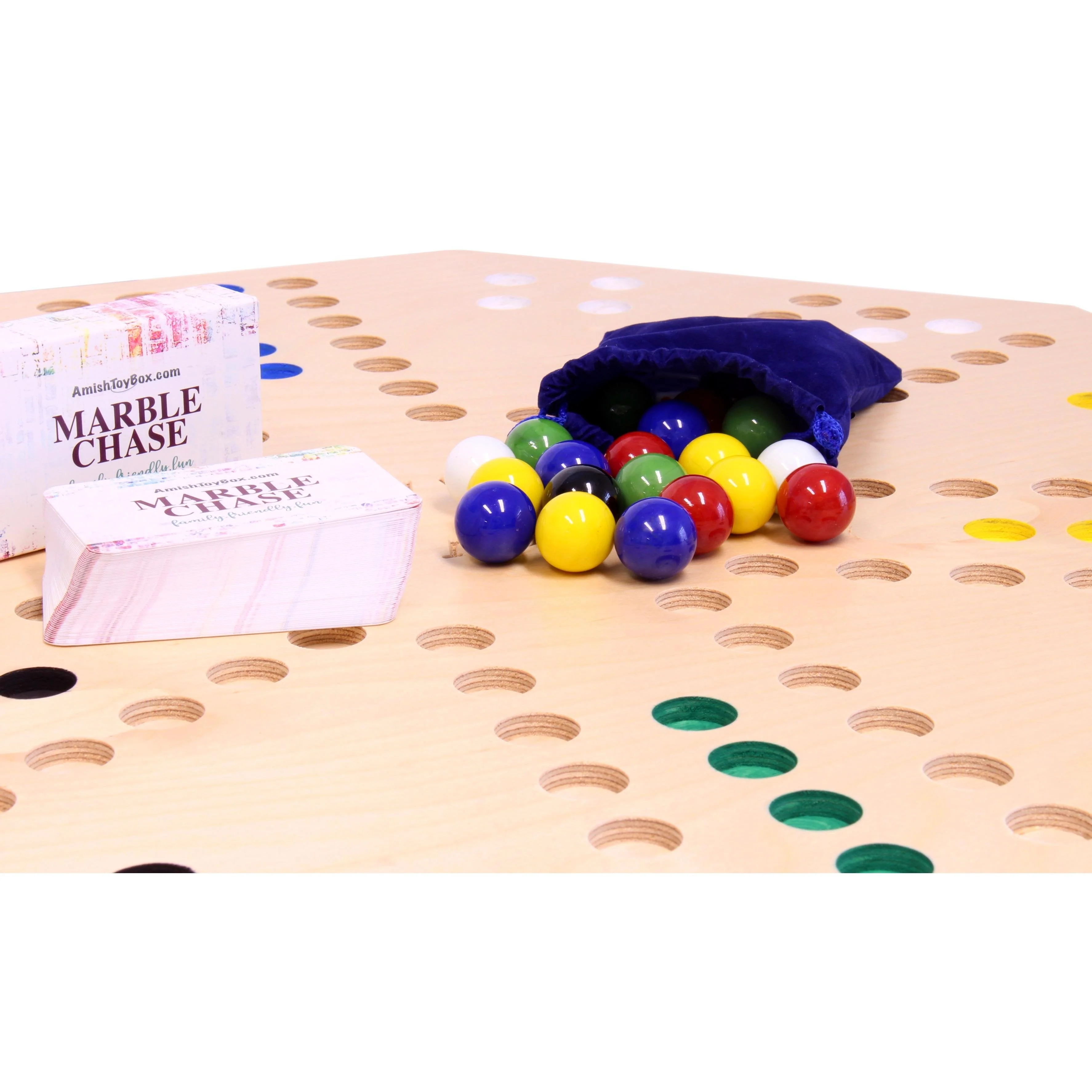 Travel Marble Chase Board Game Set, Double-Sided 23" Wide Board - Image 10