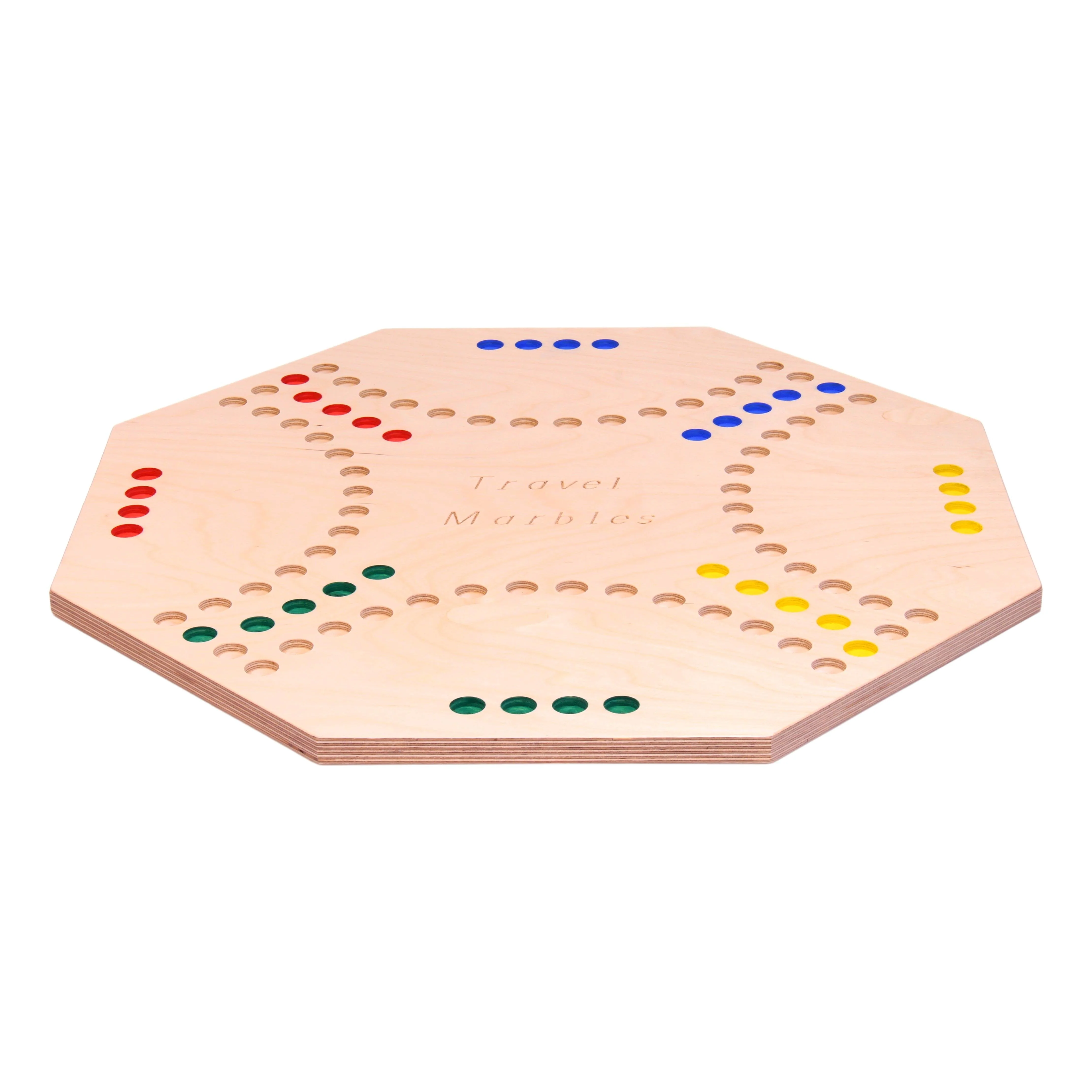 Travel Marble Chase Board Game Set, Double-Sided 23" Wide Board - Image 5