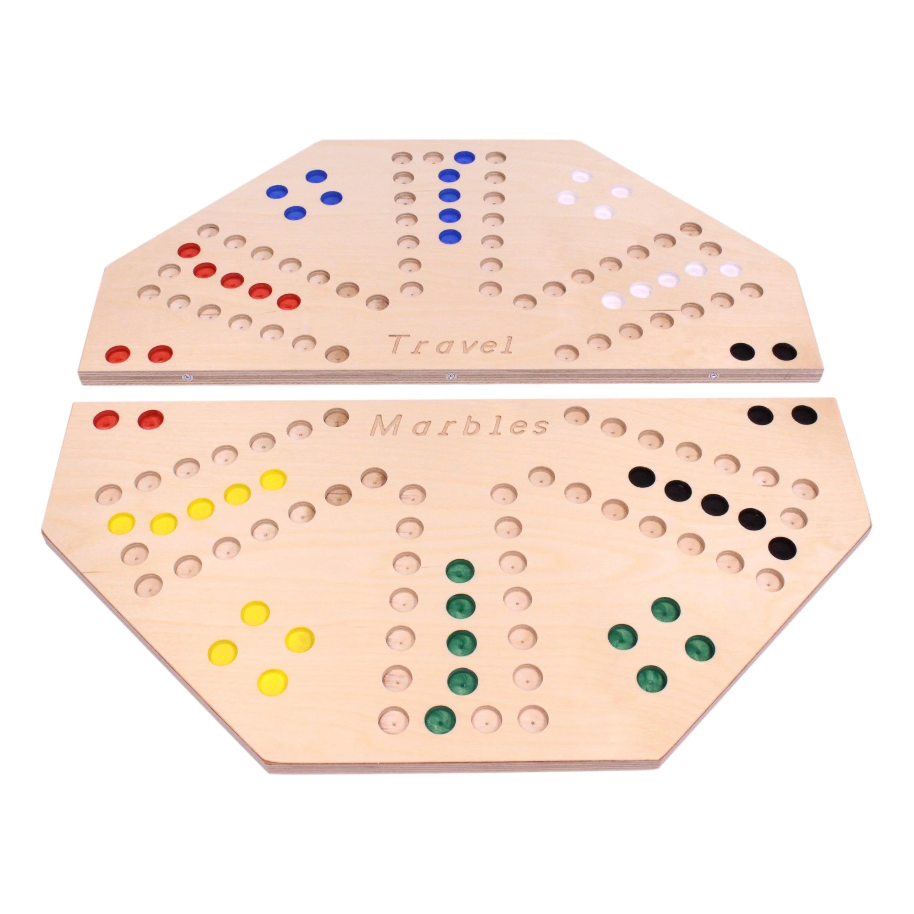 Travel Marble Chase Board Game Set, Double-Sided 23" Wide Board - Image 9