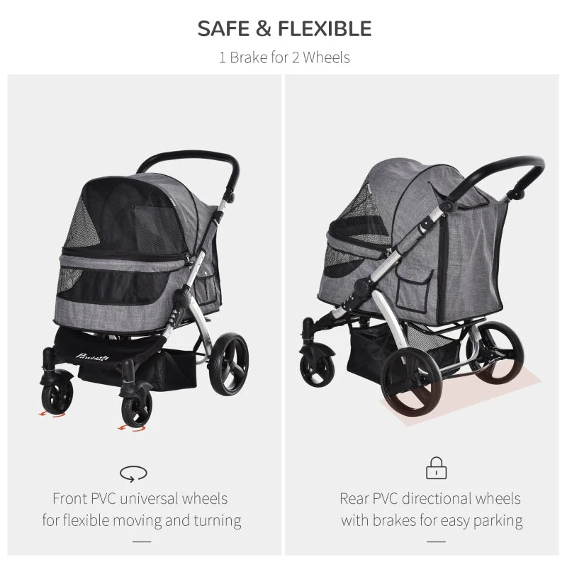 Travel Pet Stroller with Adjustable Handlebar - Image 5