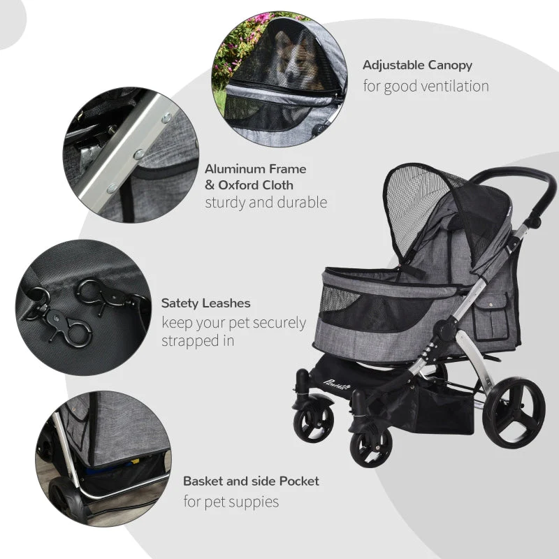 Travel Pet Stroller with Adjustable Handlebar - Image 7