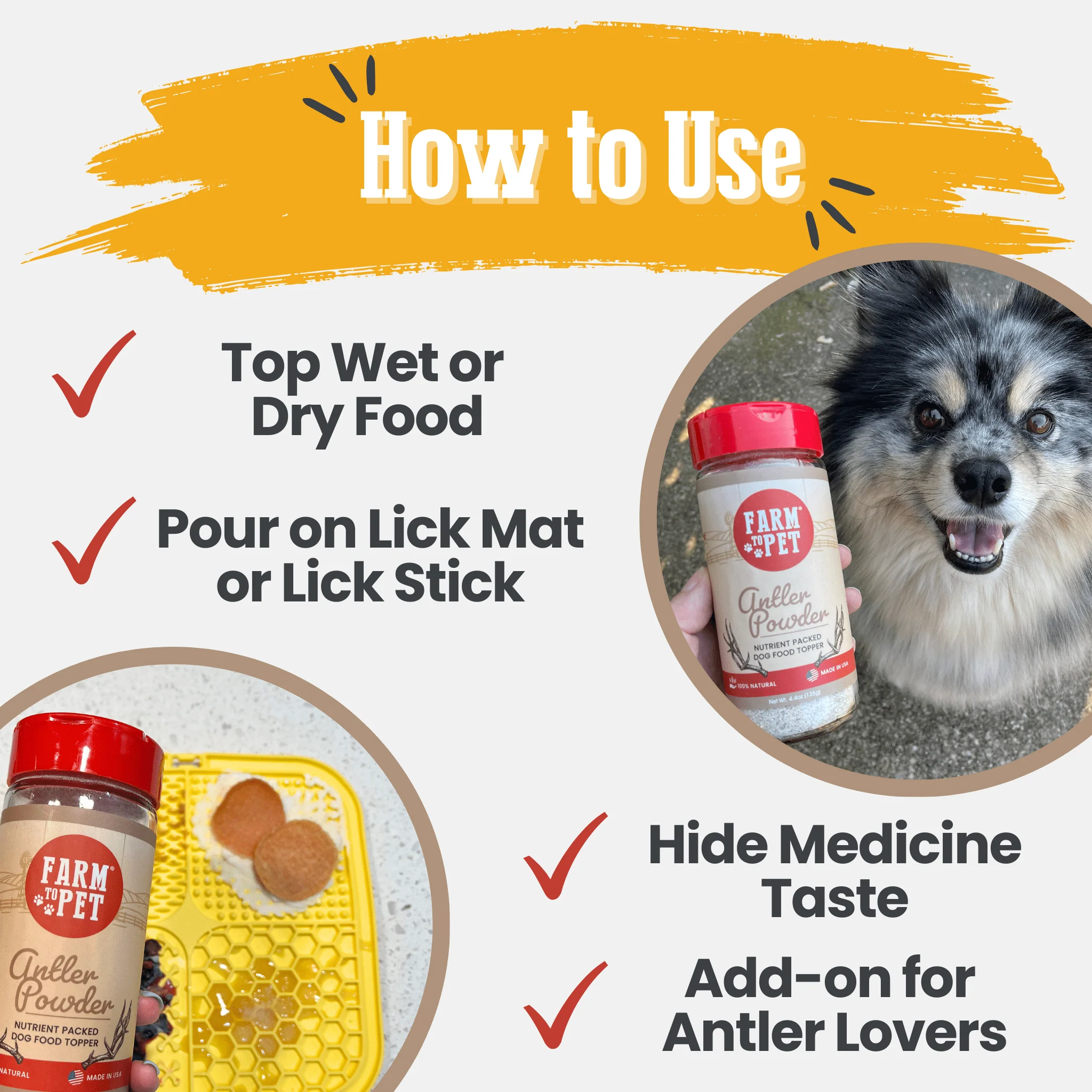 Treat Topper Antler Powder Dog Food Topper | Nutritional Supplement for Dogs and Cats - Image 5