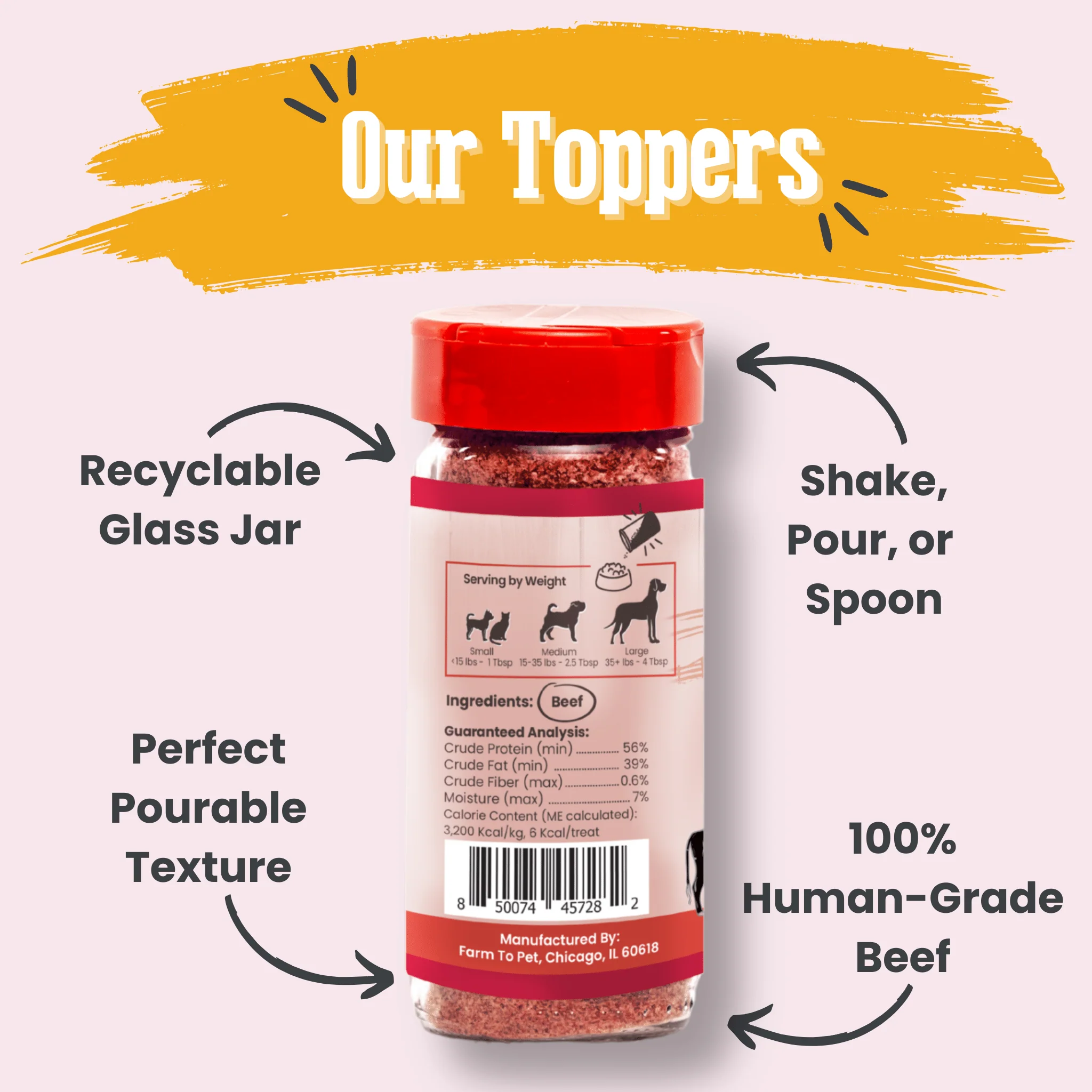 Treat Topper Beef Dog Food Topper | Powdered Meal Topper for Pets - Image 2