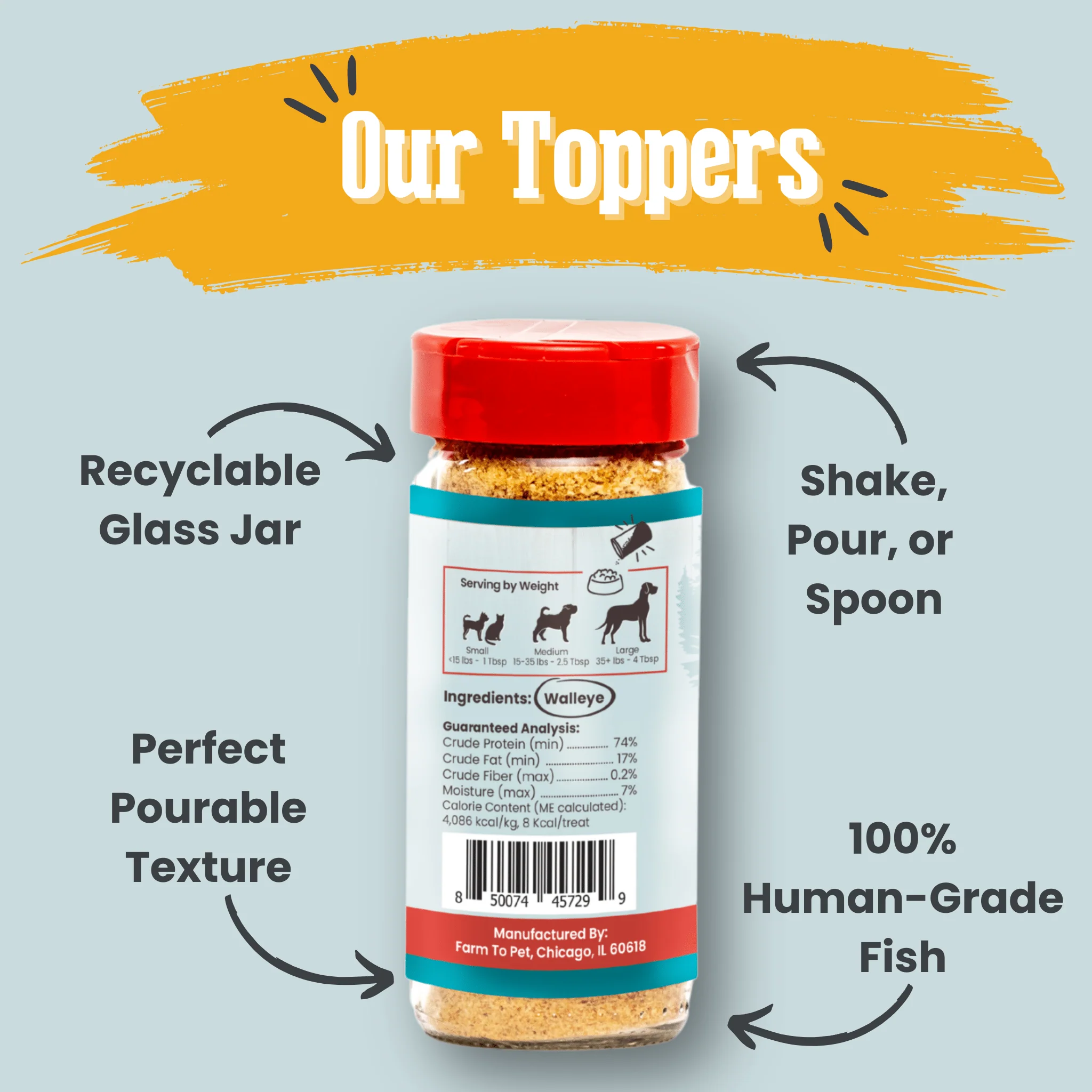 Treat Topper Fish Dog Food Topper | Low-Fat Meal Topper for Pets - Image 2