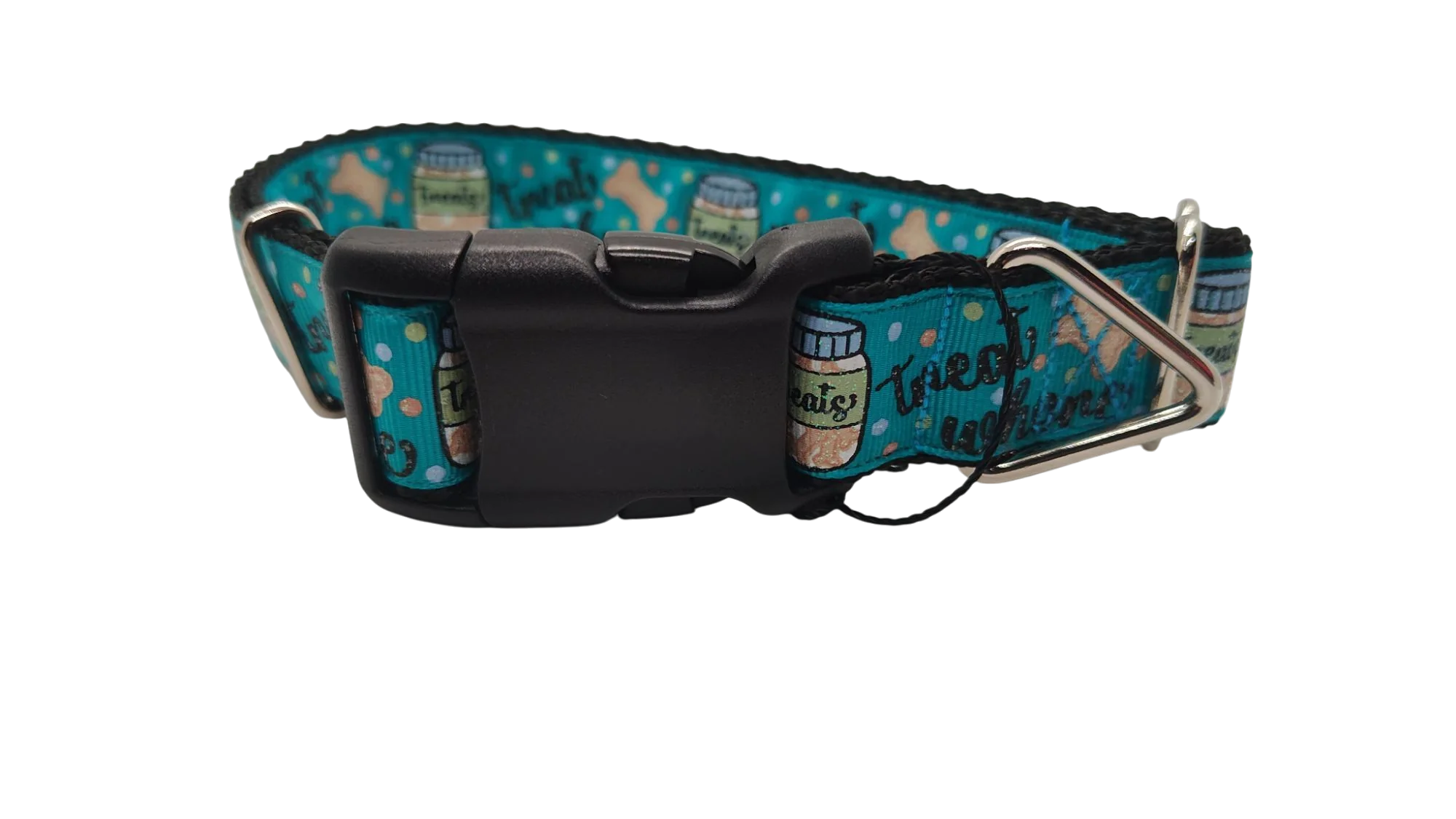 Treat Whore Blue Nylon Dog Collar - Image 2
