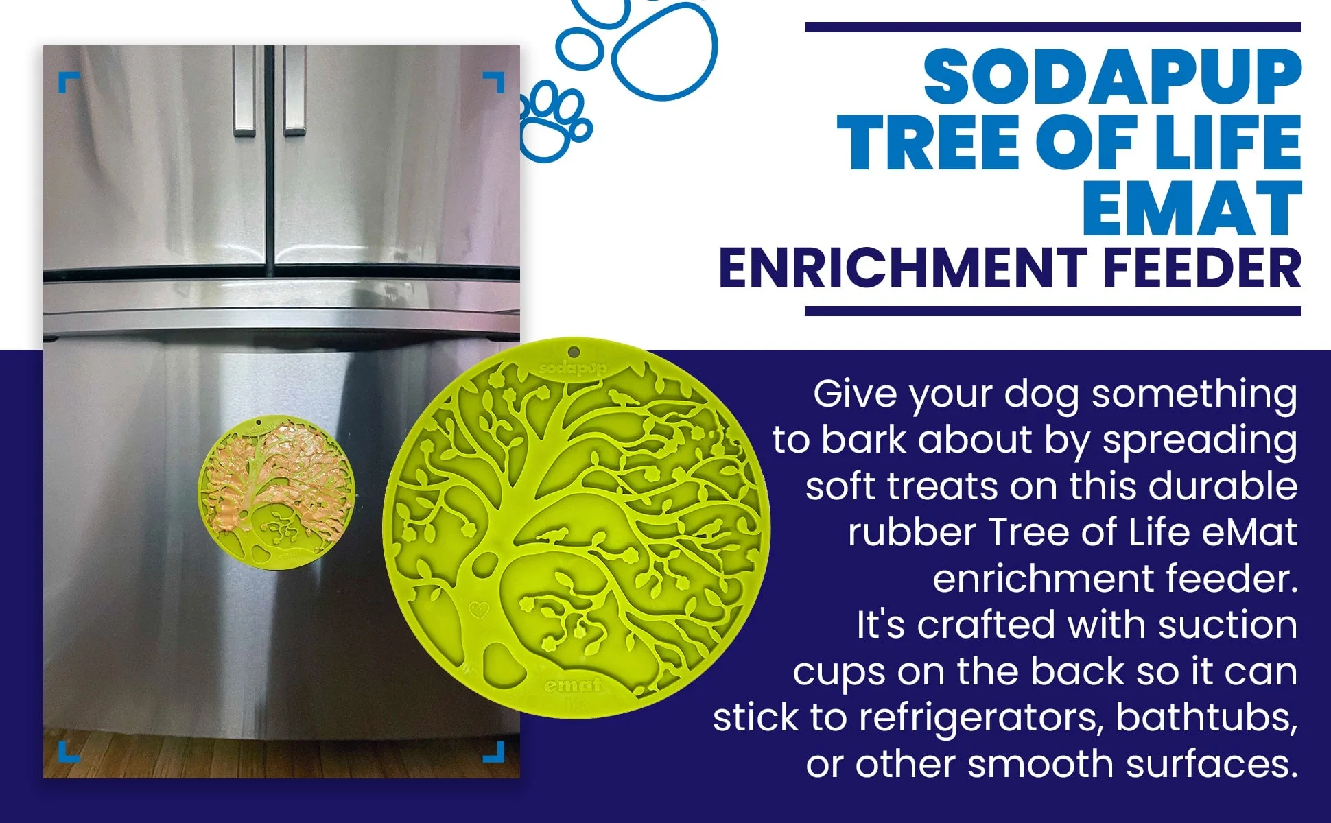 Tree of Life eMat - Enrichment Lick Mat For Dogs and Cats - With Suction Cups | Tree Design | USA Made - Image 6