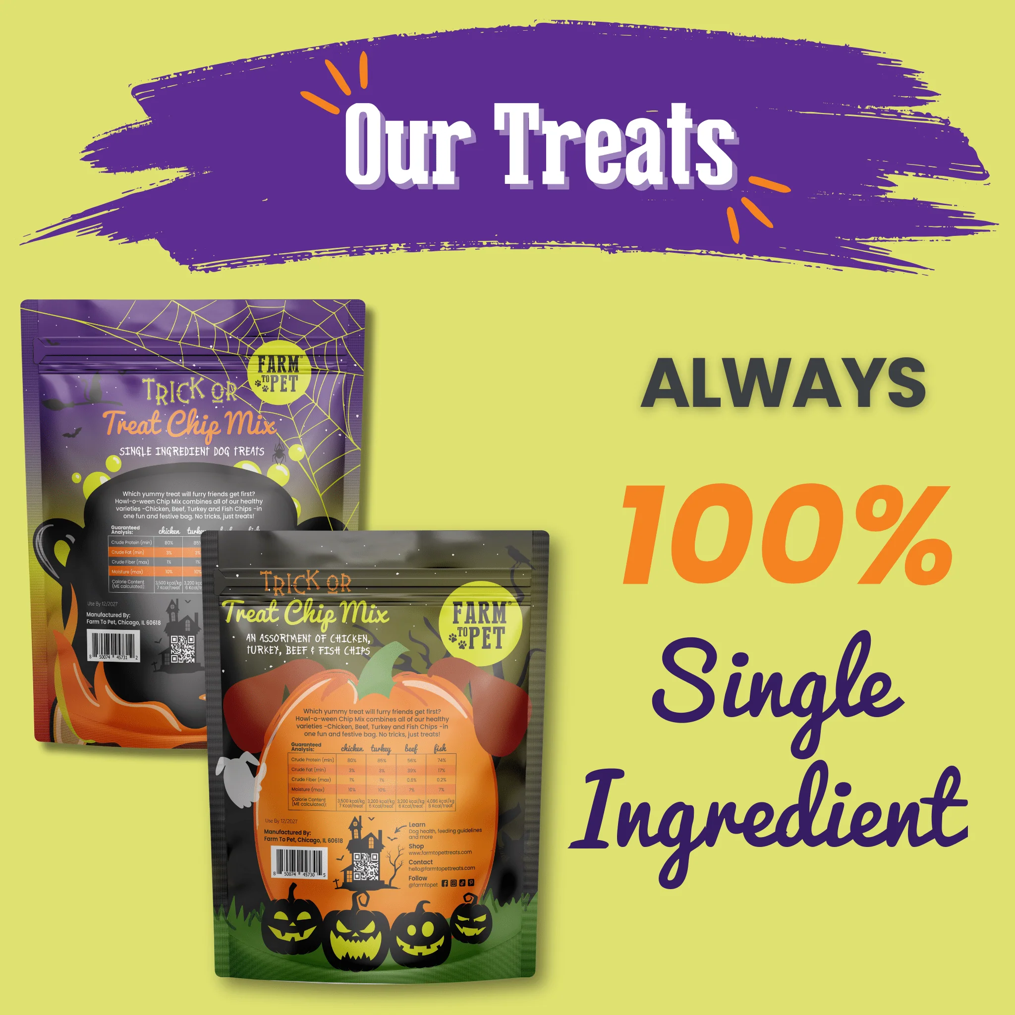 Trick or Treat Chip Mix Halloween Dog Treats - Image 2