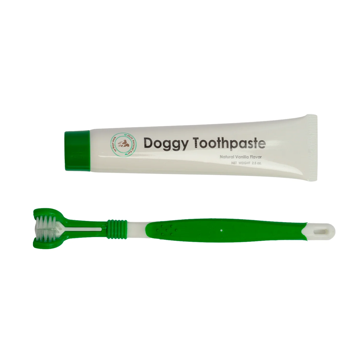 Triple Headed Dog Toothbrush with All-Natural Toothpaste Kit – 2-Piece Kit - Image 2