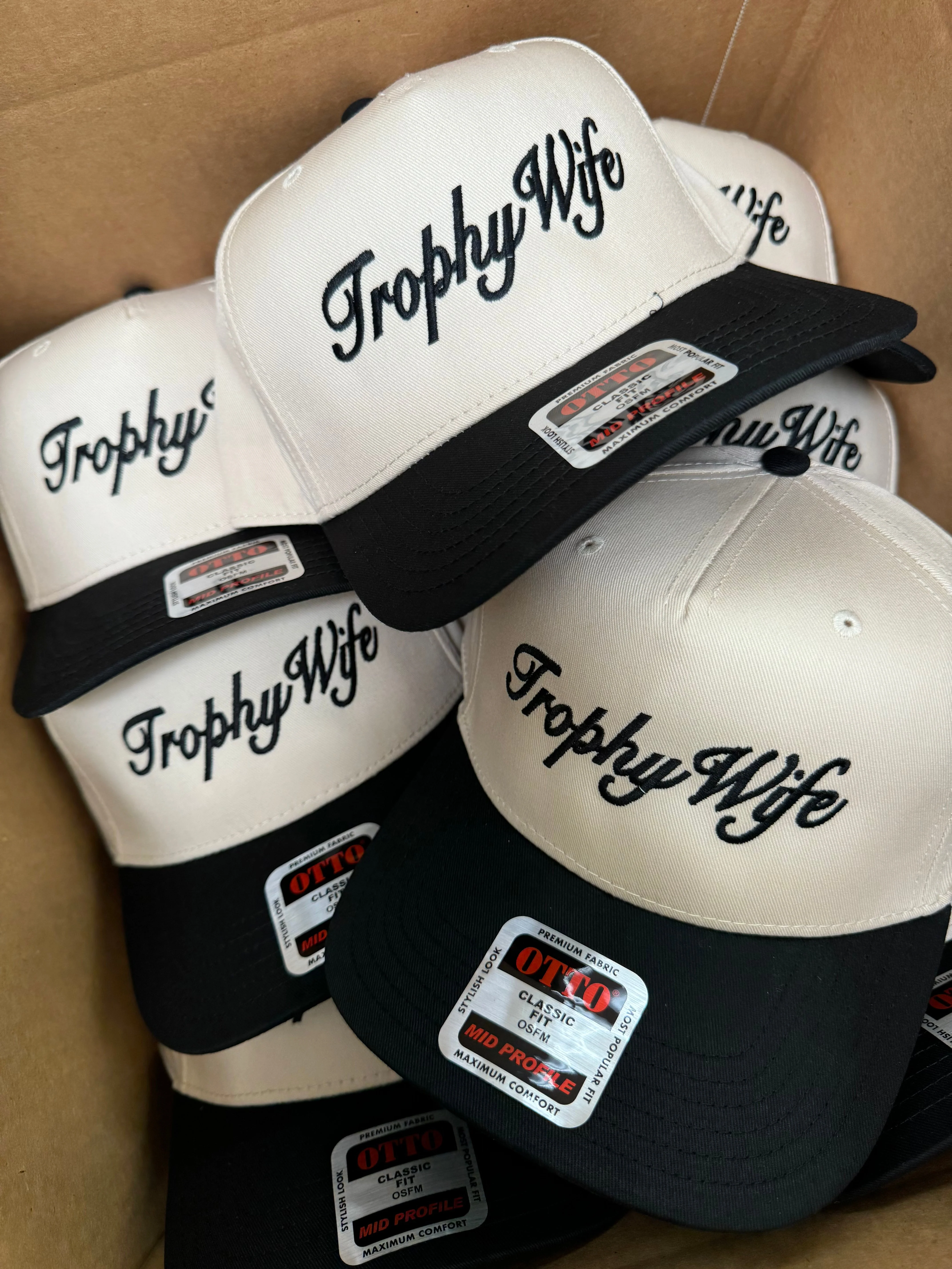 Trophy Wife - Black Vintage Trucker Hat - Image 6