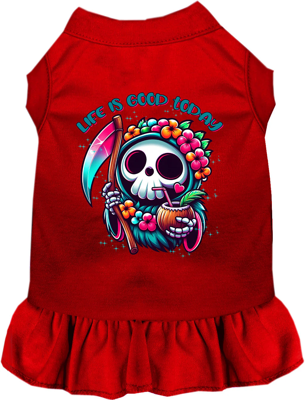 Tropical Grim Reaper Pet Dress - Image 10
