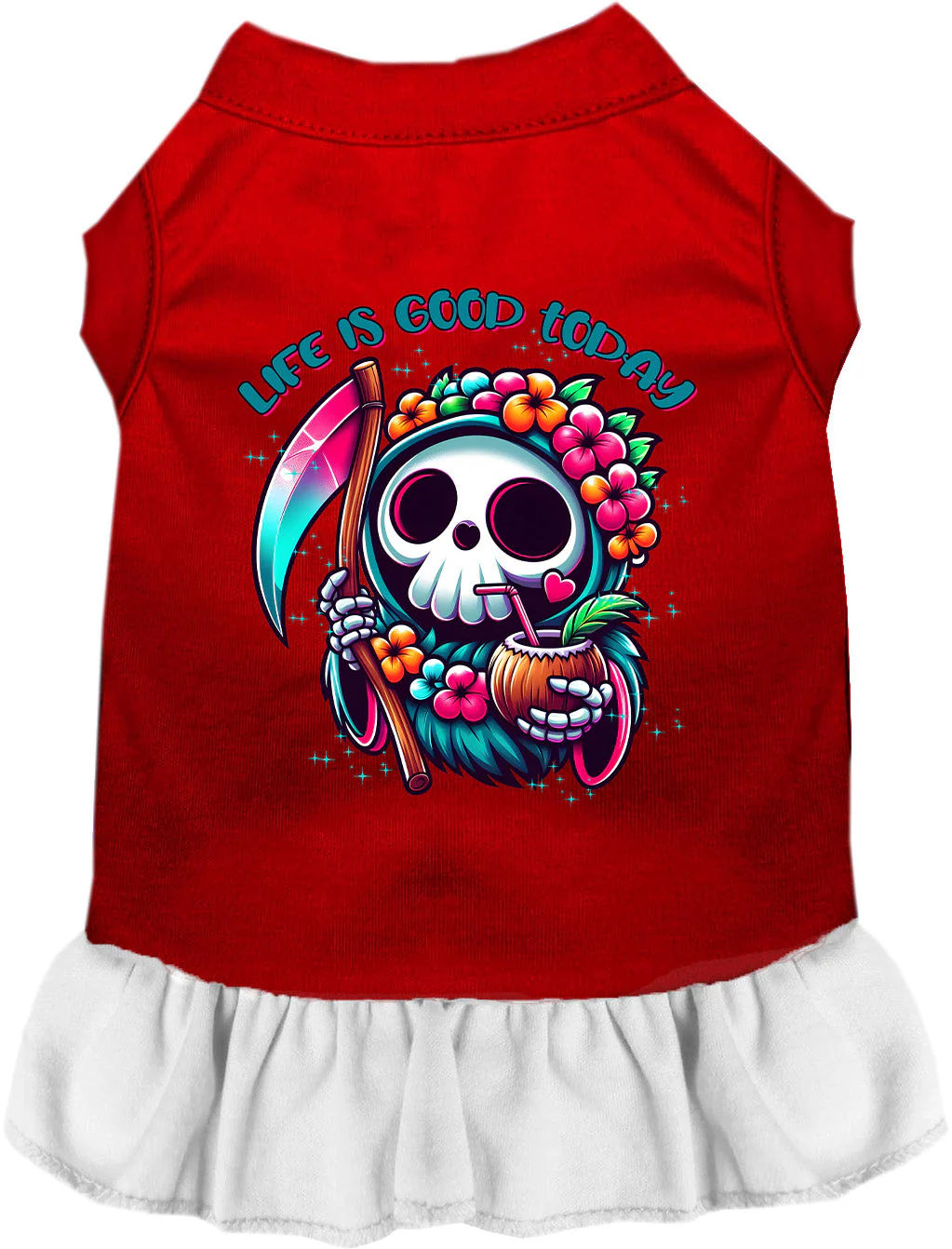 Tropical Grim Reaper Pet Dress - Image 11