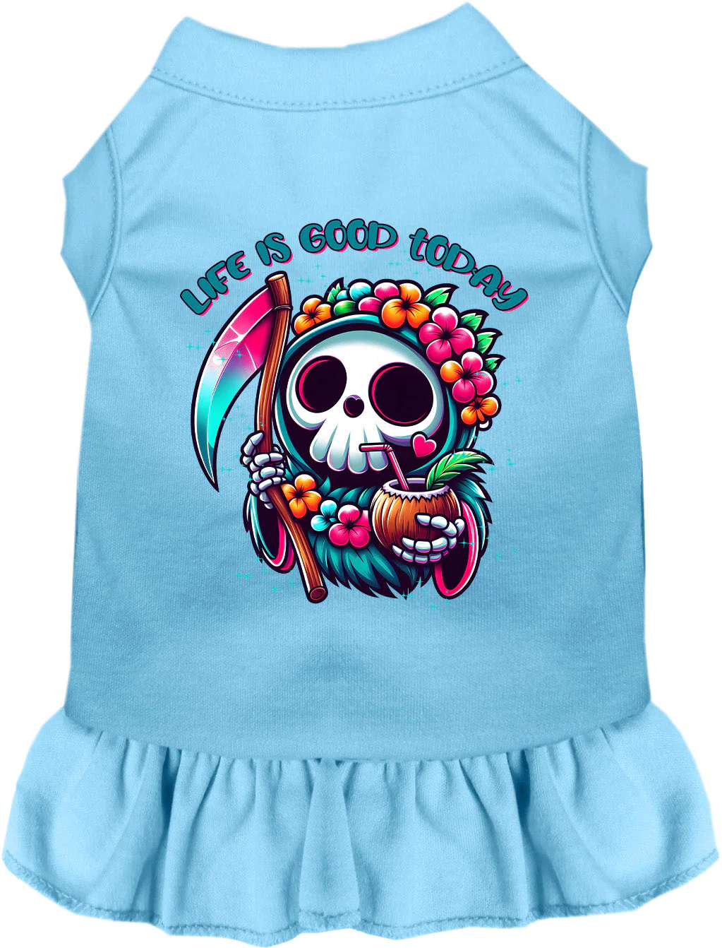 Tropical Grim Reaper Pet Dress - Image 3