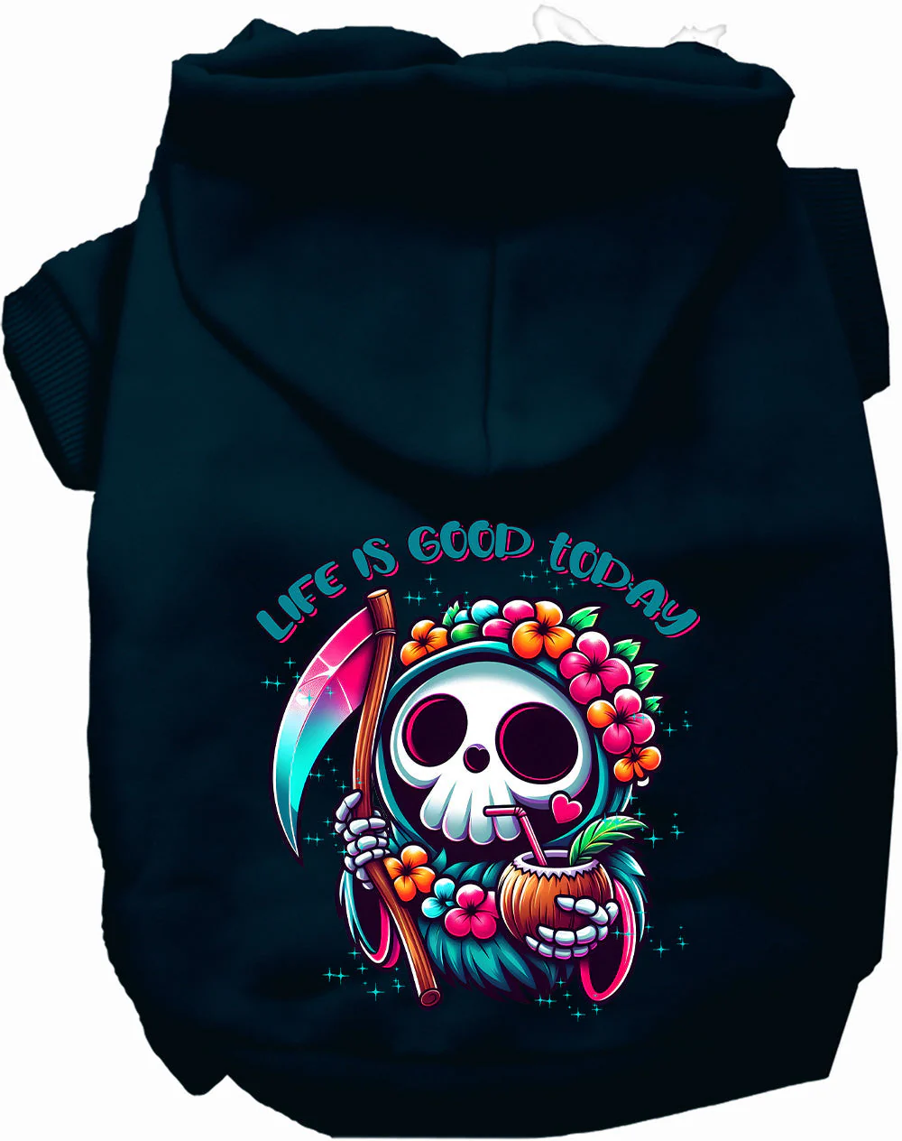 Tropical Grim Reaper Pet Hoodie - Image 10