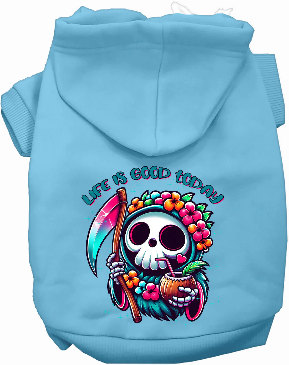 Tropical Grim Reaper Pet Hoodie - Image 3
