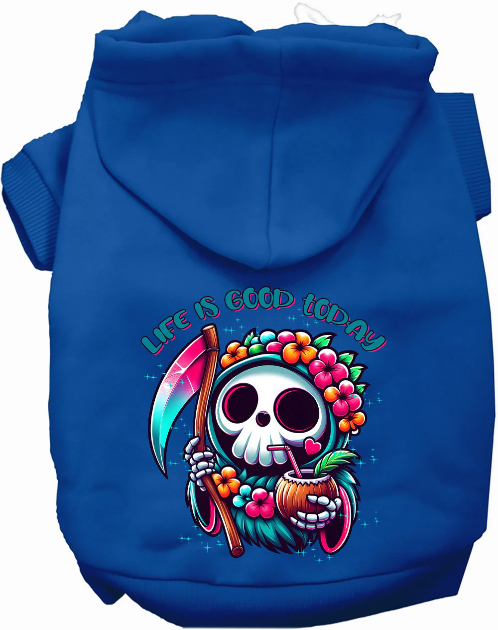 Tropical Grim Reaper Pet Hoodie - Image 5