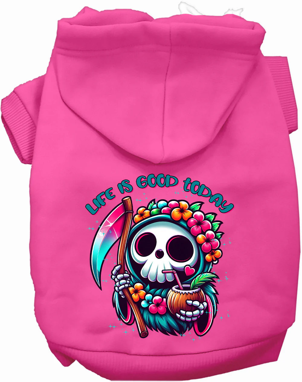 Tropical Grim Reaper Pet Hoodie - Image 6