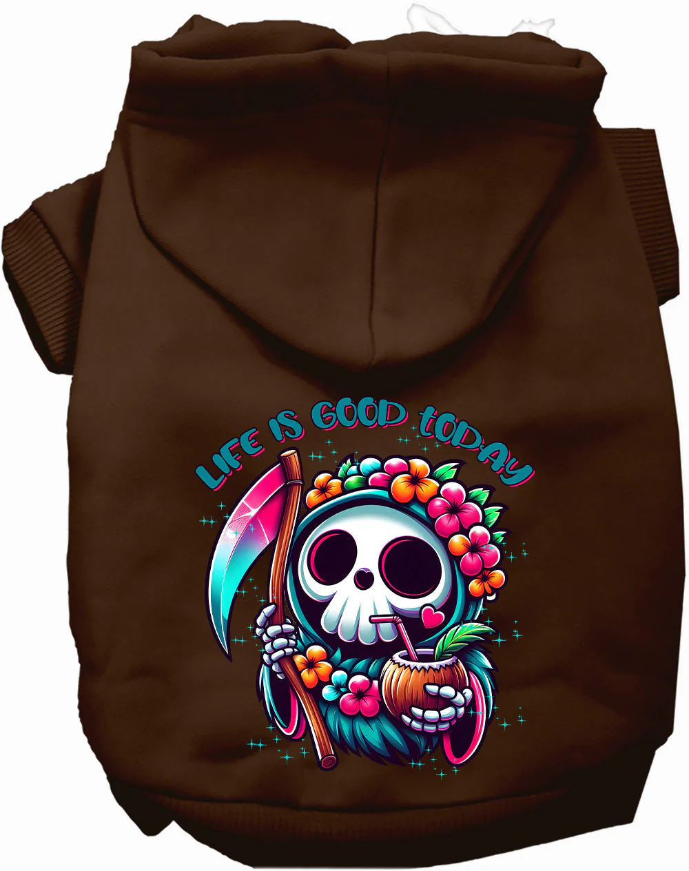Tropical Grim Reaper Pet Hoodie - Image 7