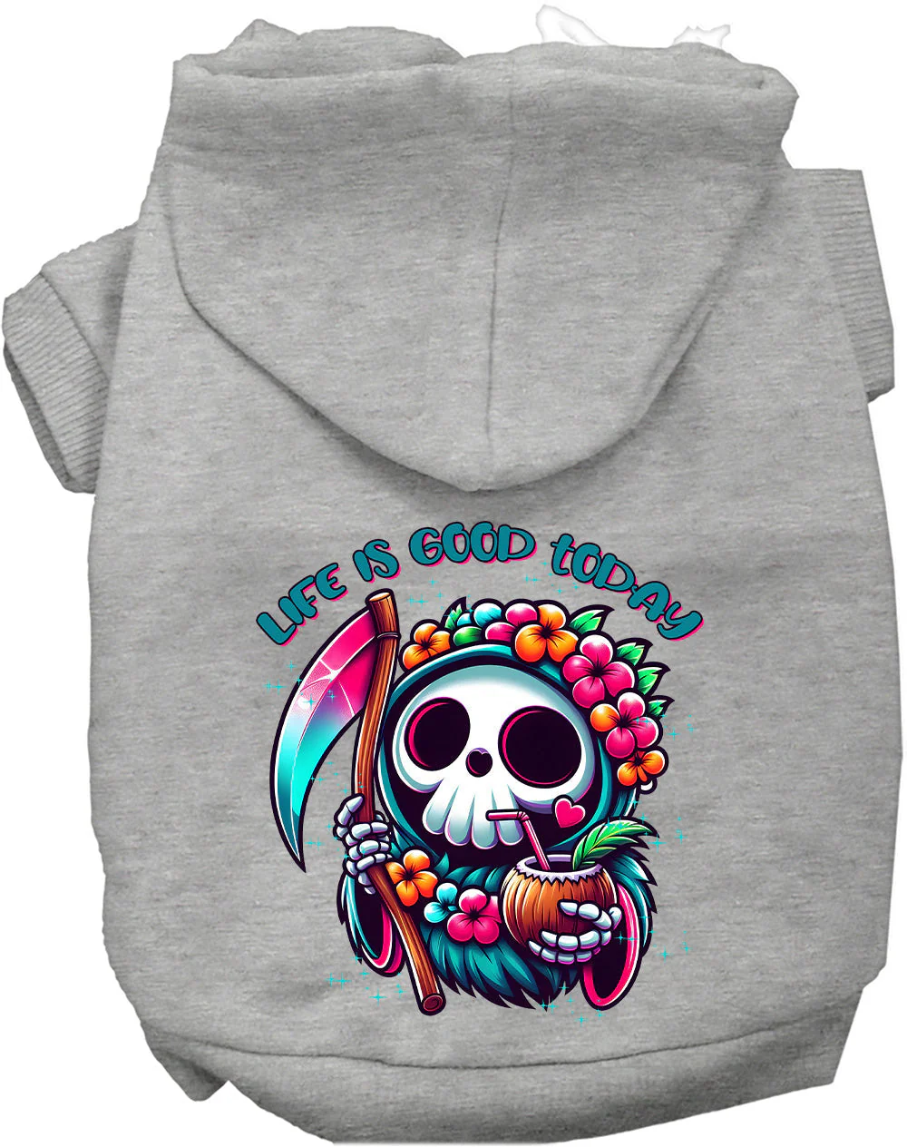 Tropical Grim Reaper Pet Hoodie - Image 8