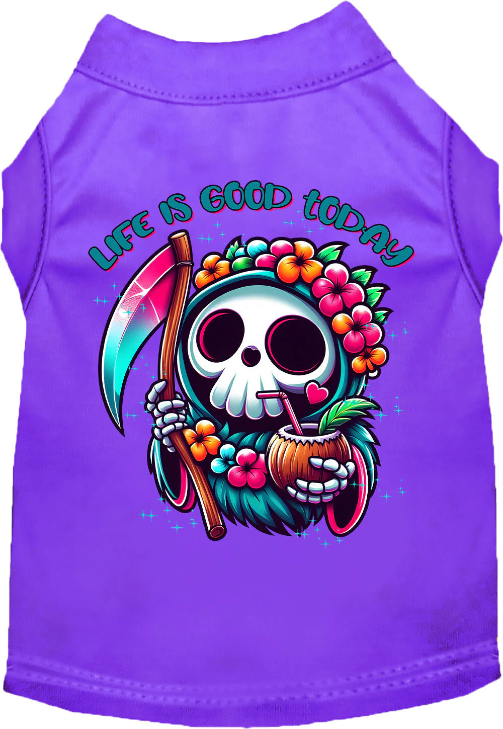Tropical Grim Reaper Pet Shirt - Image 10