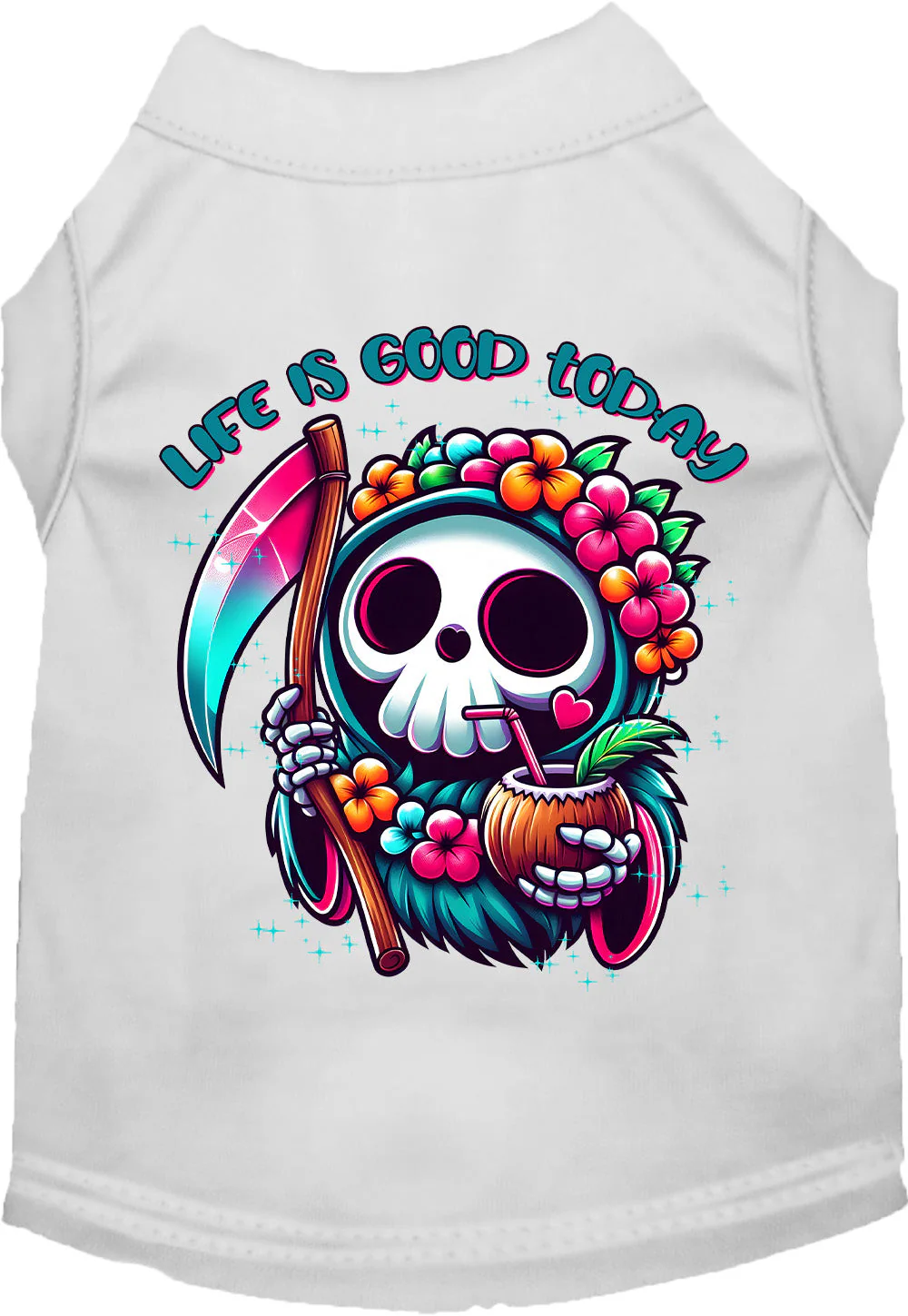 Tropical Grim Reaper Pet Shirt - Image 3