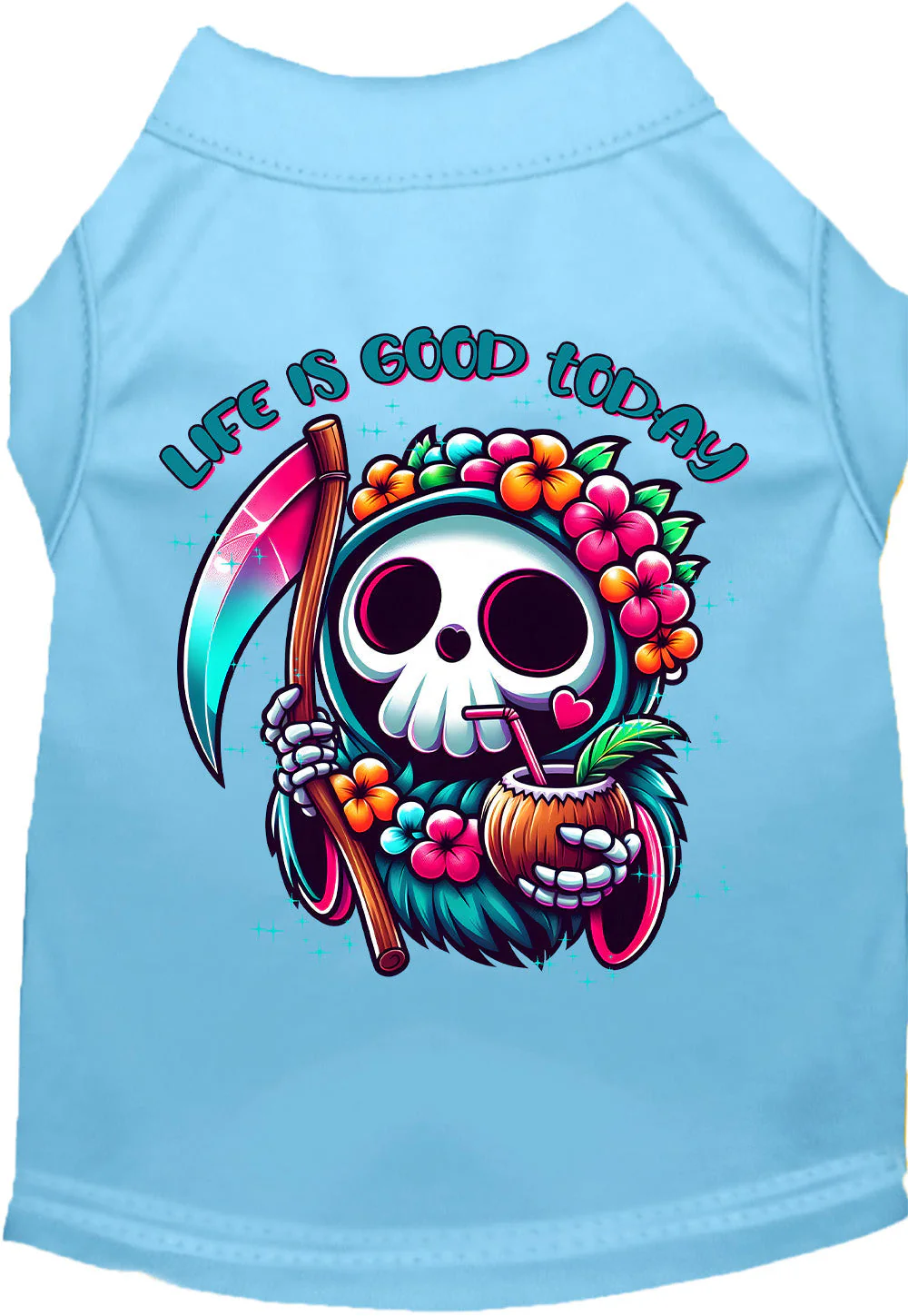 Tropical Grim Reaper Pet Shirt - Image 4