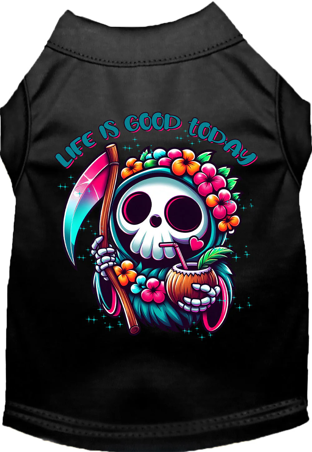 Tropical Grim Reaper Pet Shirt - Image 5