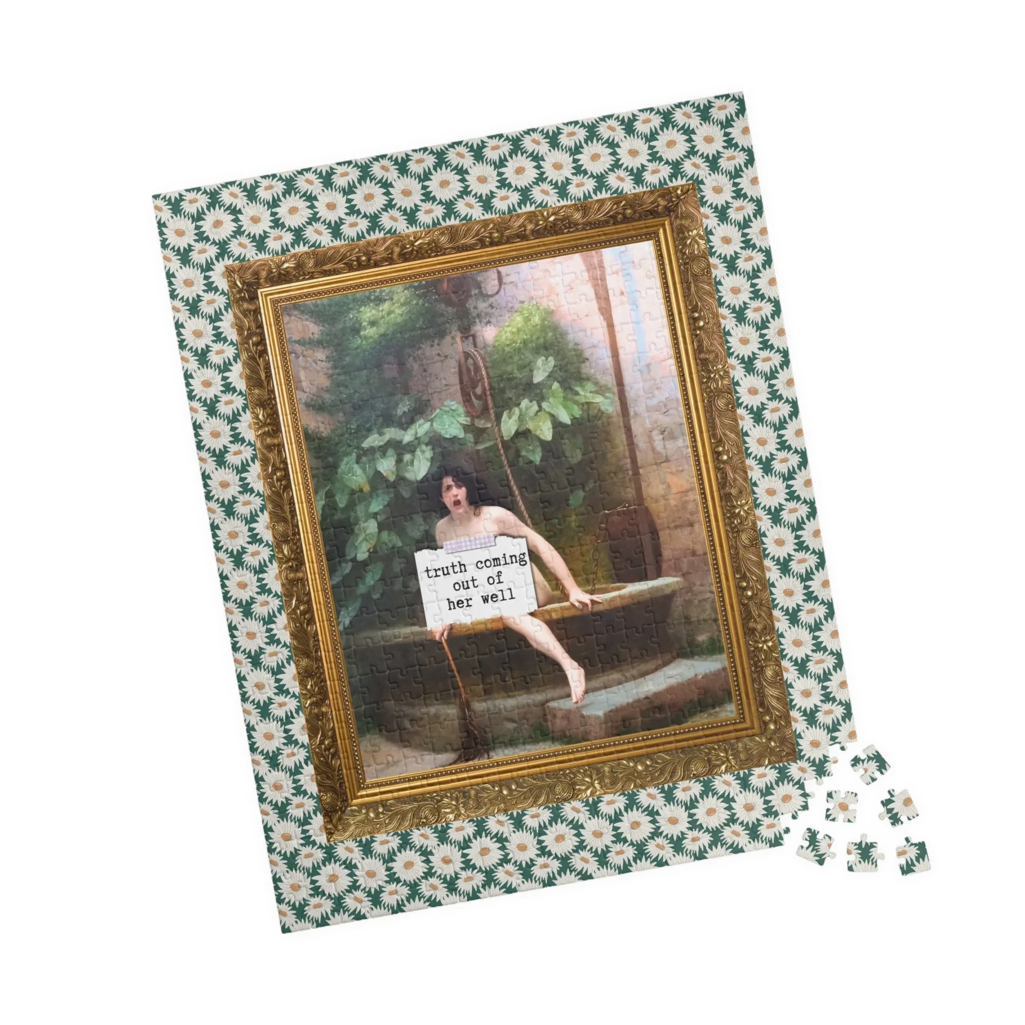 Truth Coming Out of Her Well by Jean-Leon Gerome Puzzle - Image 11