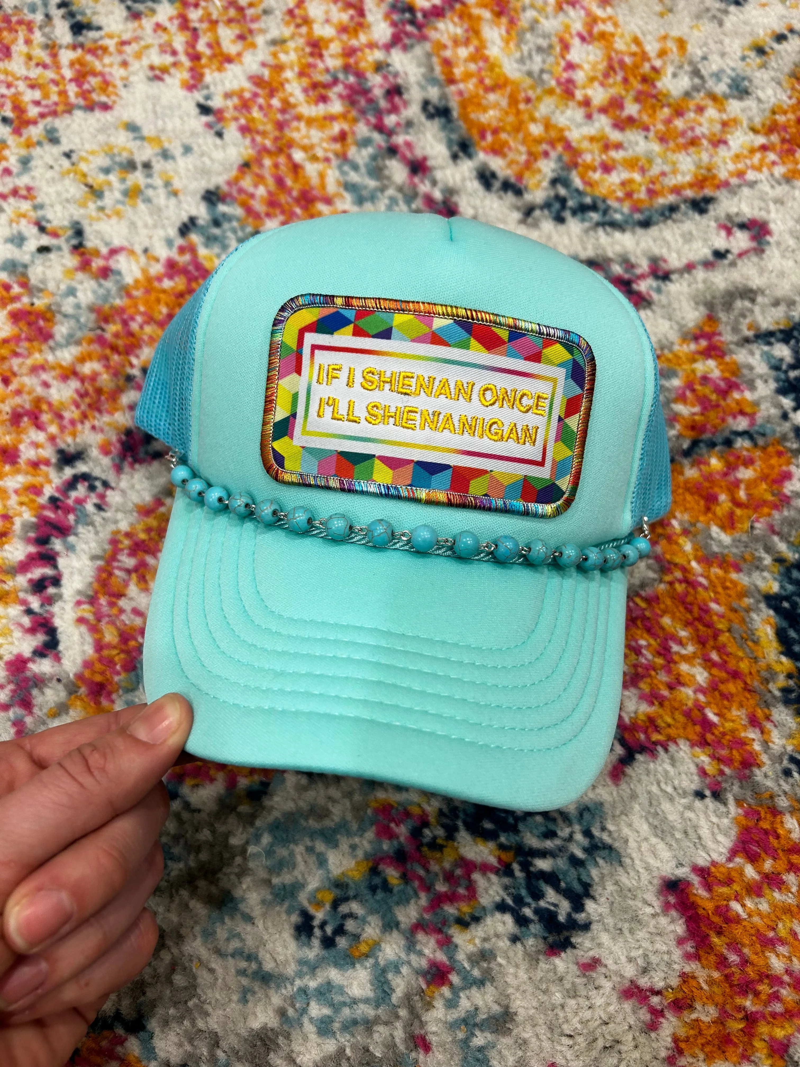 Turquoise Trucker Hat Chain - Image 3