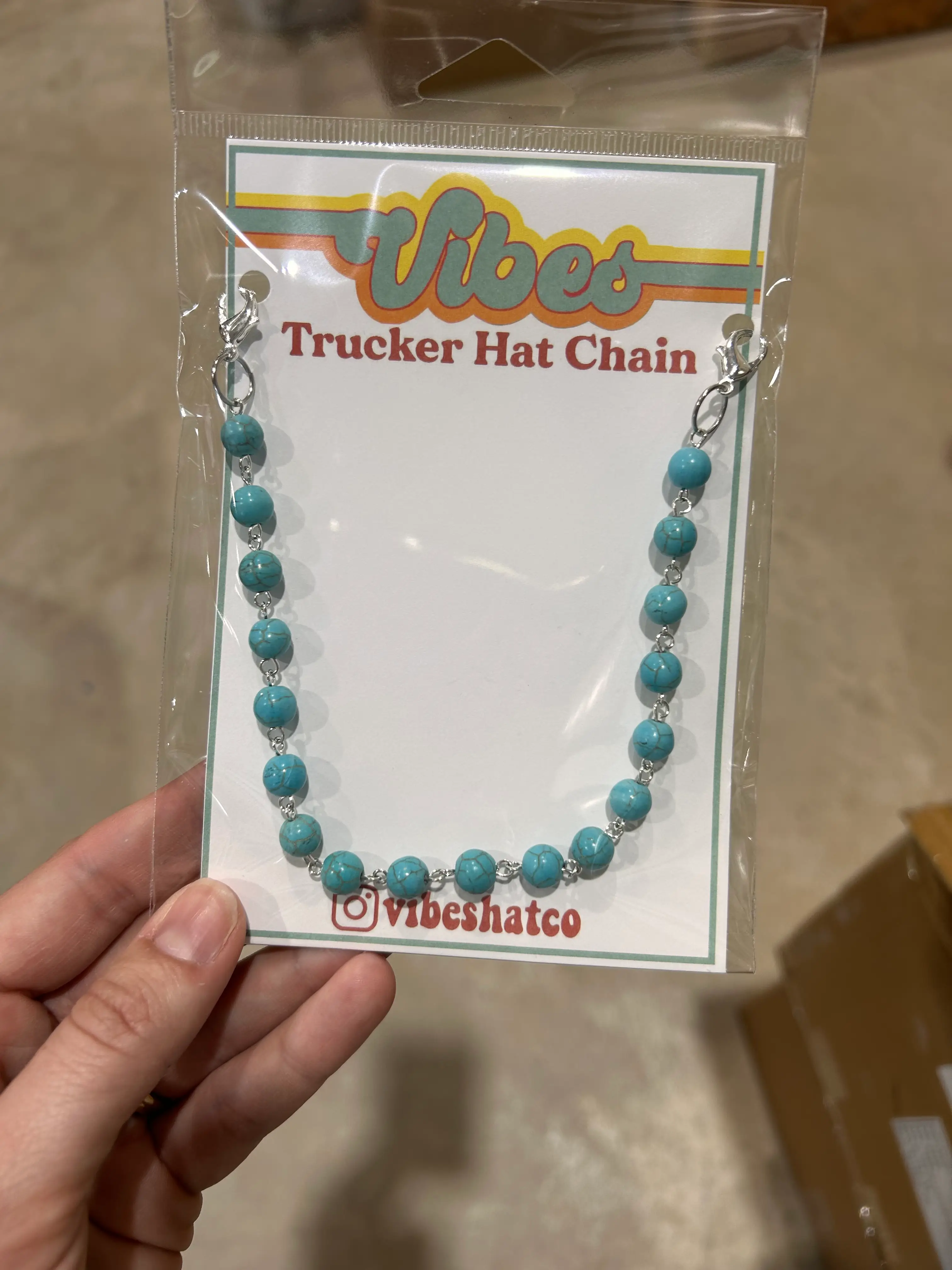 Turquoise Trucker Hat Chain - Image 5