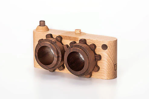 Twinkle Camera - Beechwood Camera Body W/ Walnut Lens - Image 2