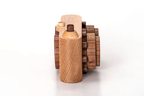Twinkle Camera - Beechwood Camera Body W/ Walnut Lens - Image 3