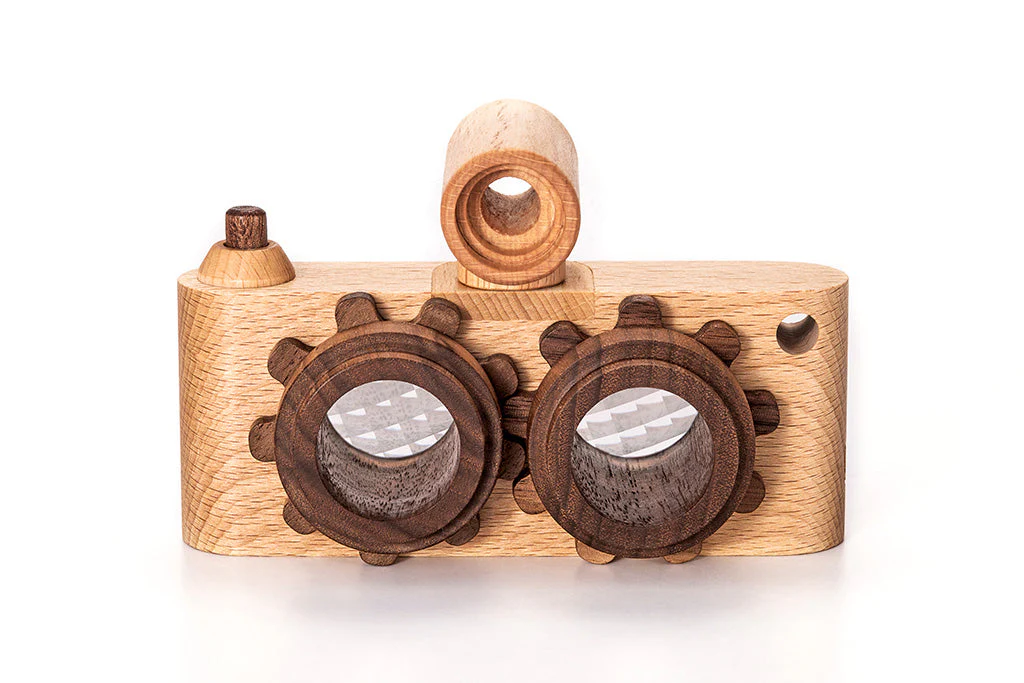 Twinkle Camera - Beechwood Camera Body W/ Walnut Lens - Image 4