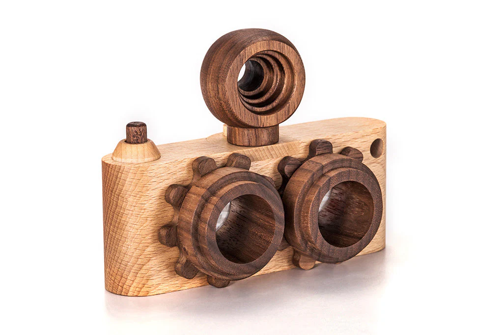 Twinkle Camera - Beechwood Camera Body W/ Walnut Lens - Image 5