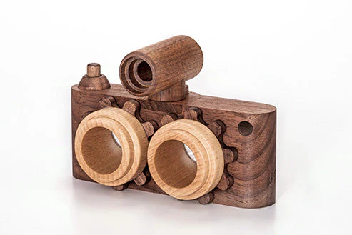 Twinkle Camera - Walnut Camera Body W/ Beechwood Lenses - Image 6