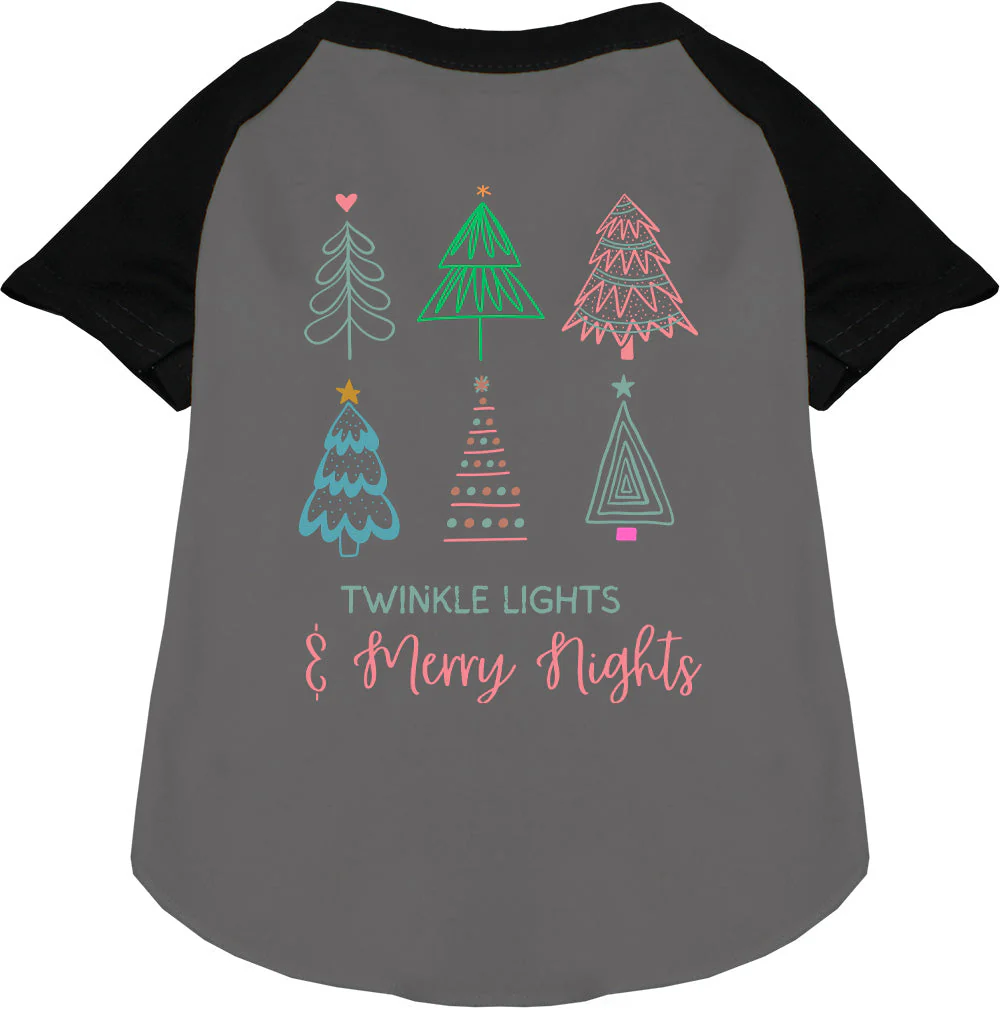 Twinkle Lights, Merry Nights Pet Raglan Shirt - Image 3