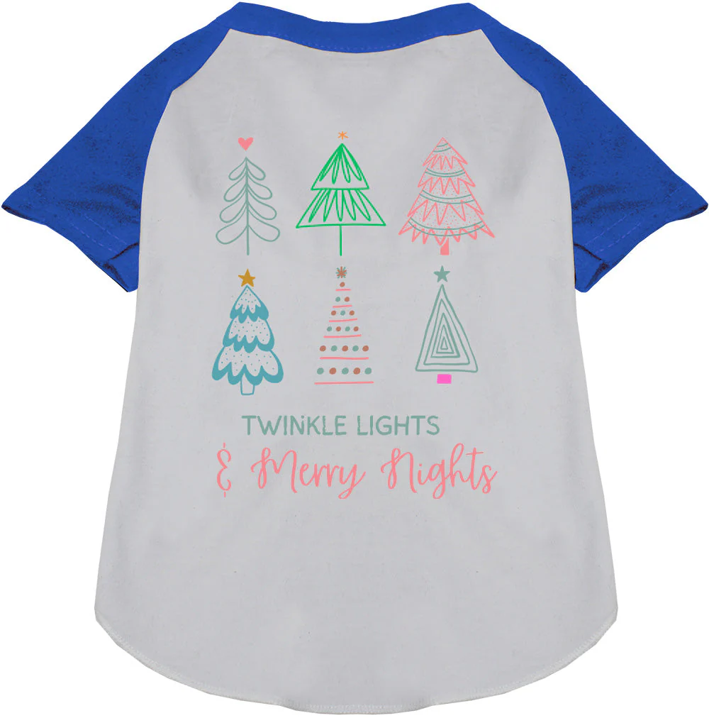 Twinkle Lights, Merry Nights Pet Raglan Shirt - Image 4