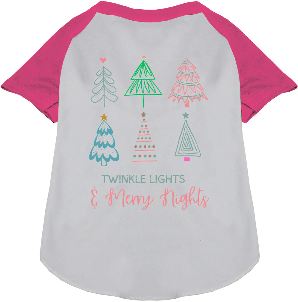 Twinkle Lights, Merry Nights Pet Raglan Shirt - Image 5