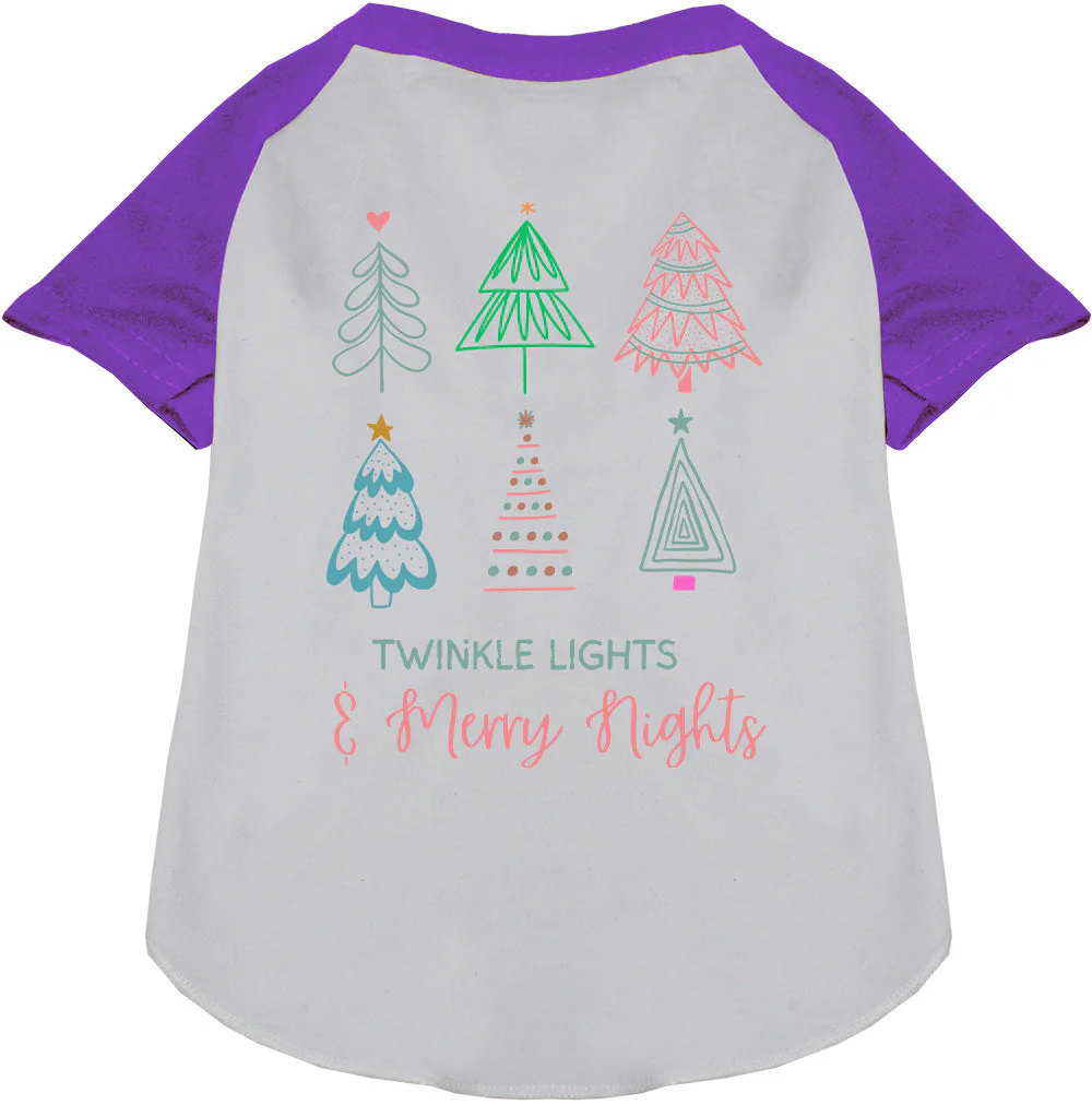 Twinkle Lights, Merry Nights Pet Raglan Shirt - Image 6