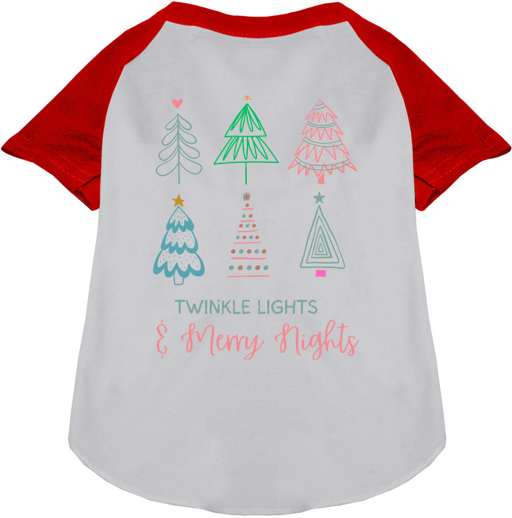 Twinkle Lights, Merry Nights Pet Raglan Shirt - Image 7