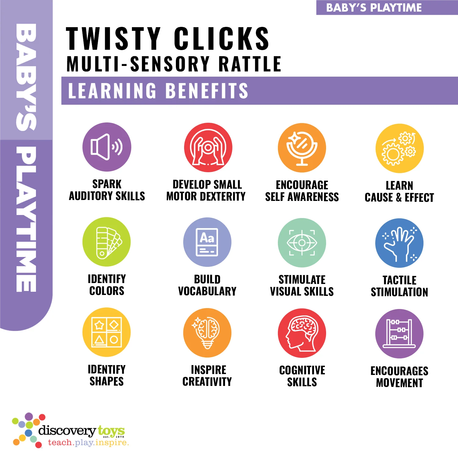 TWISTY CLICKS Infant Sensory Toy - Image 7