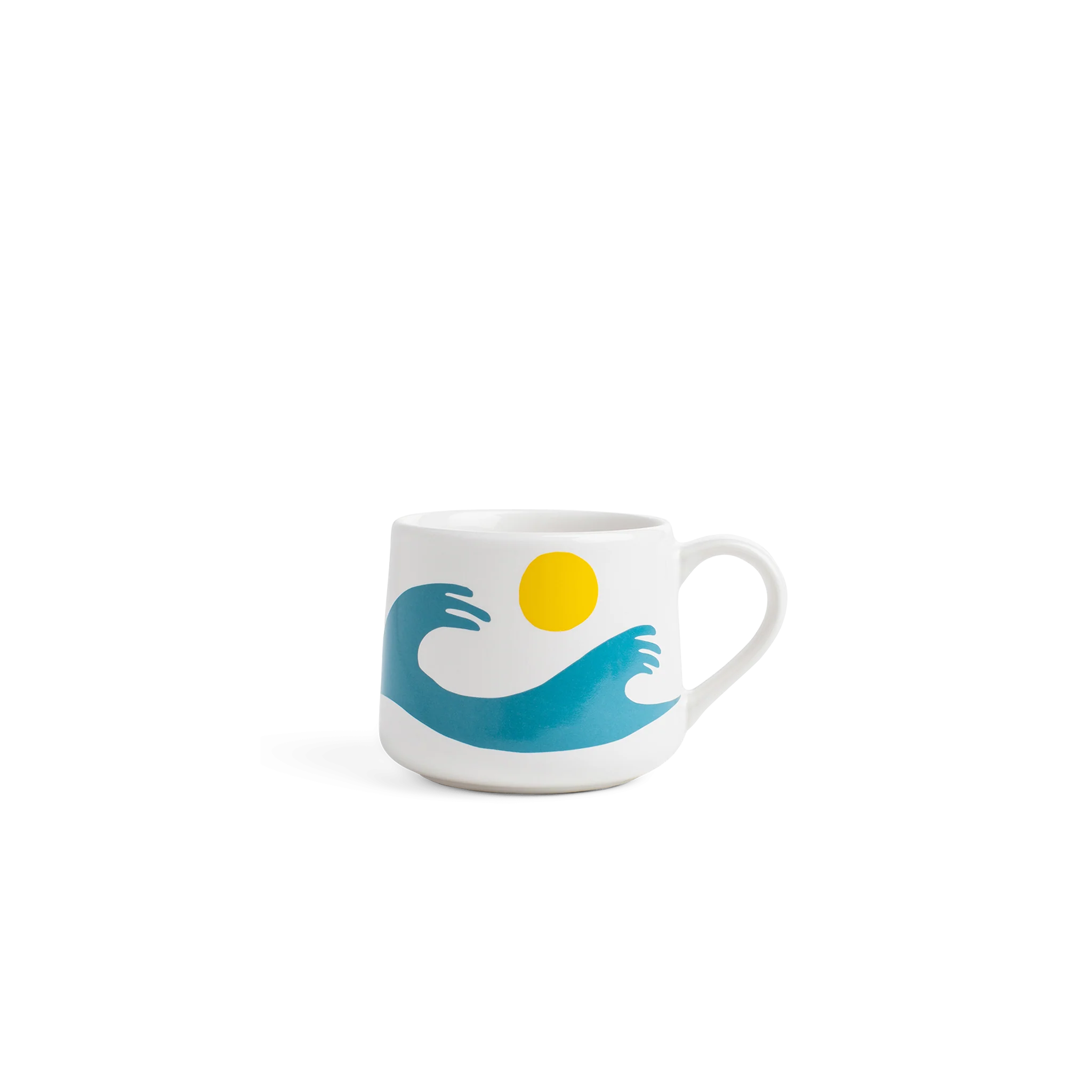 Ty Williams - Blue Waves - 12oz Crescent Mug