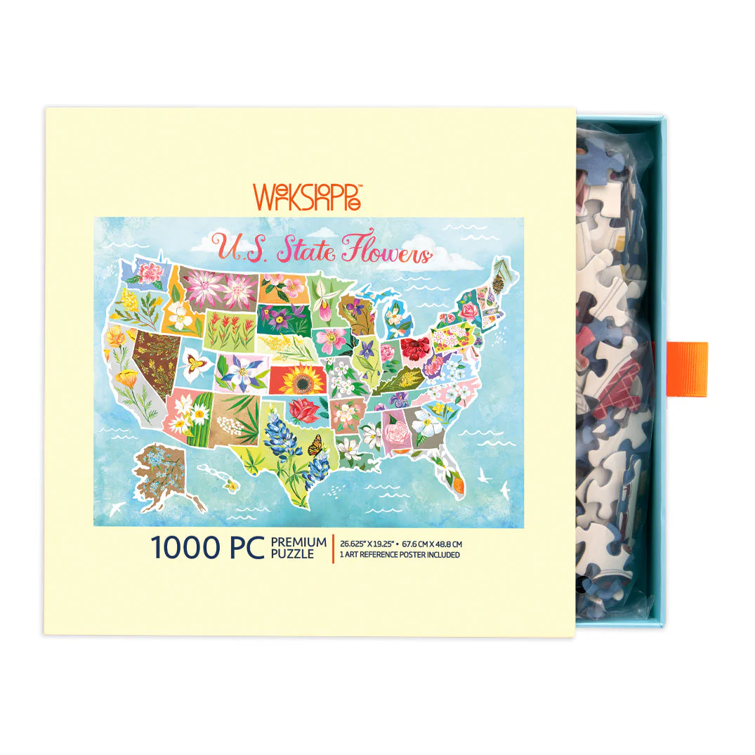 U.S. State Flowers 1000 Piece Puzzle - Image 3