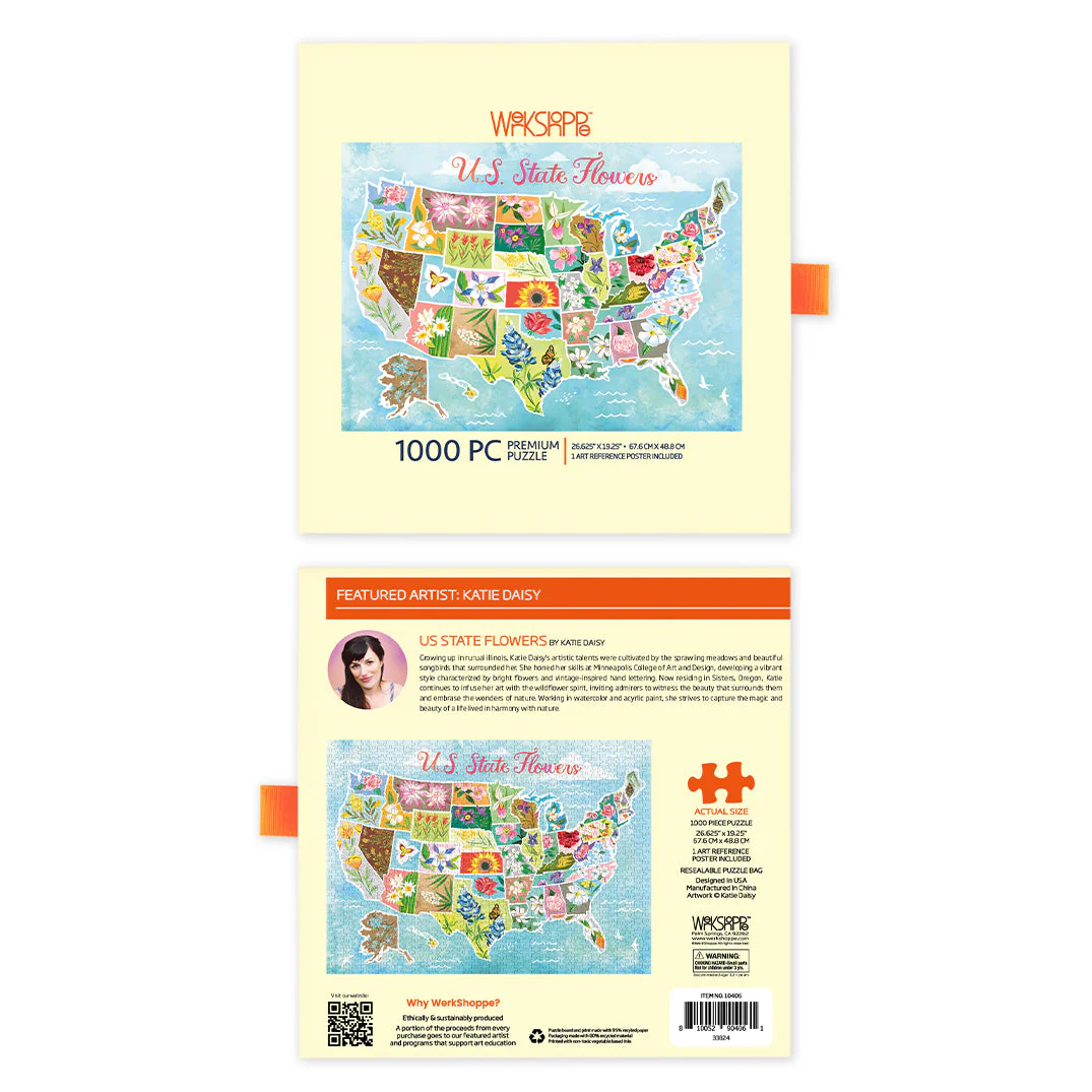 U.S. State Flowers 1000 Piece Puzzle - Image 4