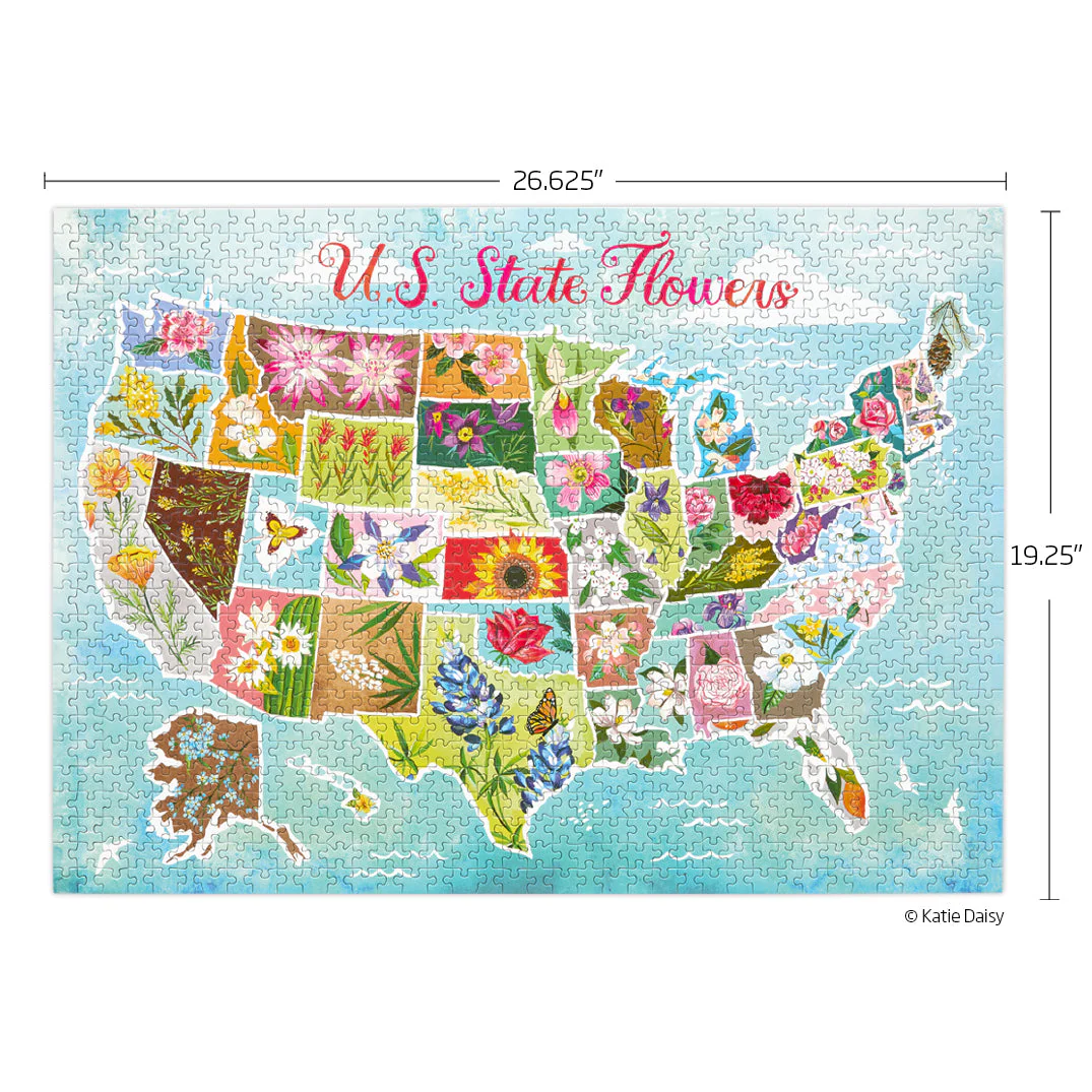 U.S. State Flowers 1000 Piece Puzzle - Image 5