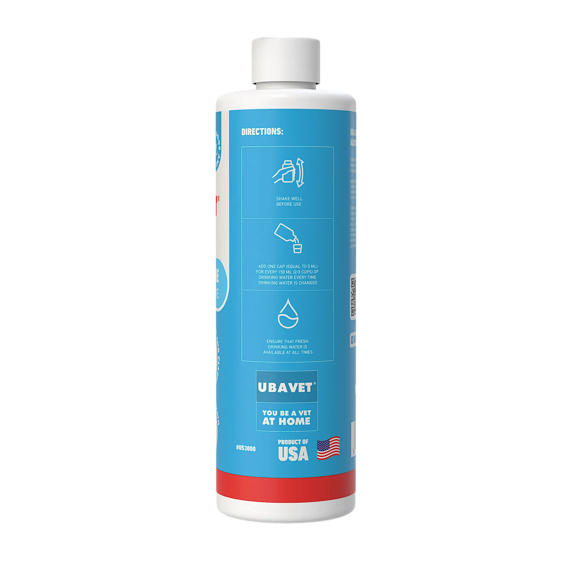 UBAVET Dental Care Water Additive for Dogs & Cats – Odorless & Tasteless Oral Health Solution (16 fl oz / 473 ml) - Image 2