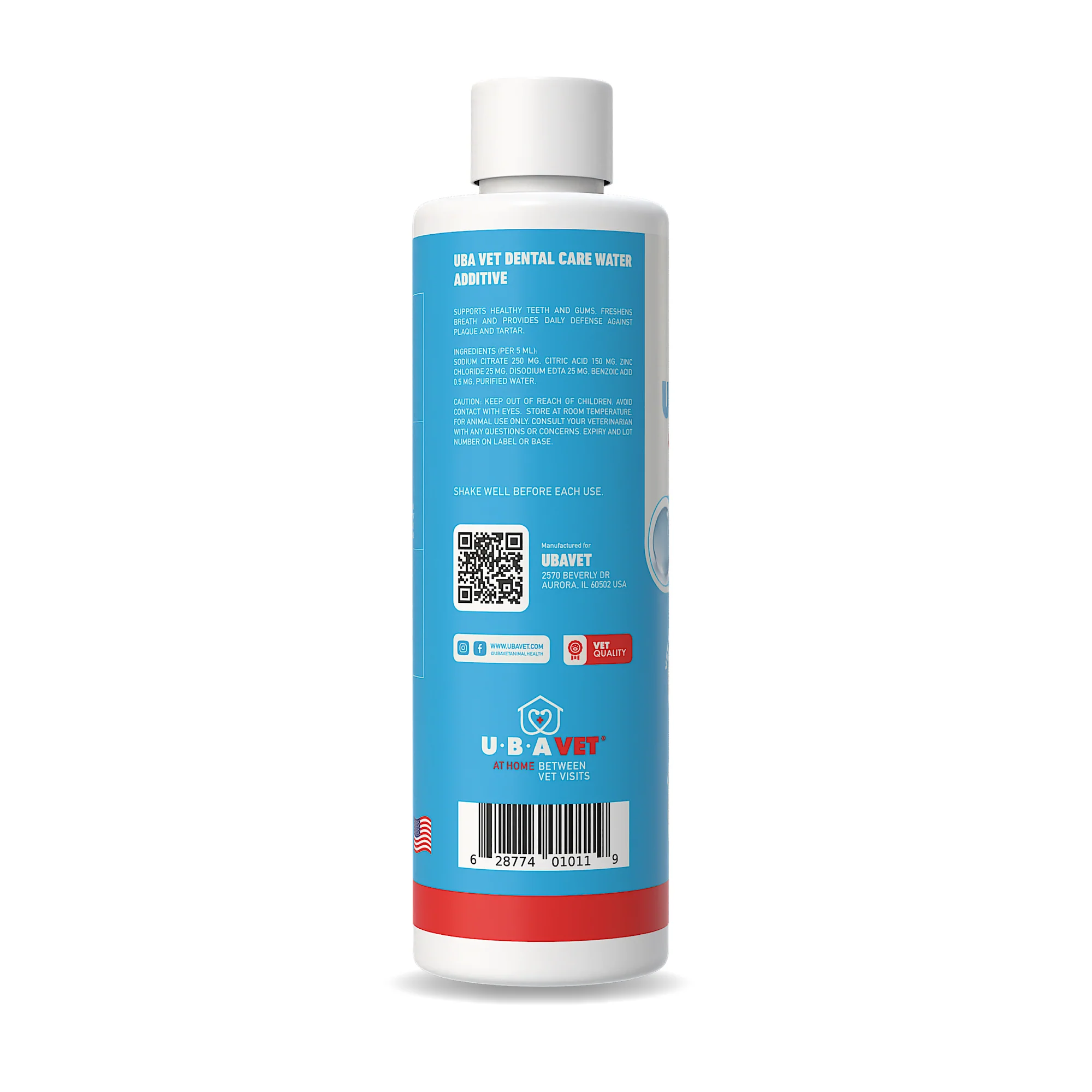 UBAVET Dental Care Water Additive for Dogs & Cats – Odorless & Tasteless Oral Health Solution (16 fl oz / 473 ml) - Image 3