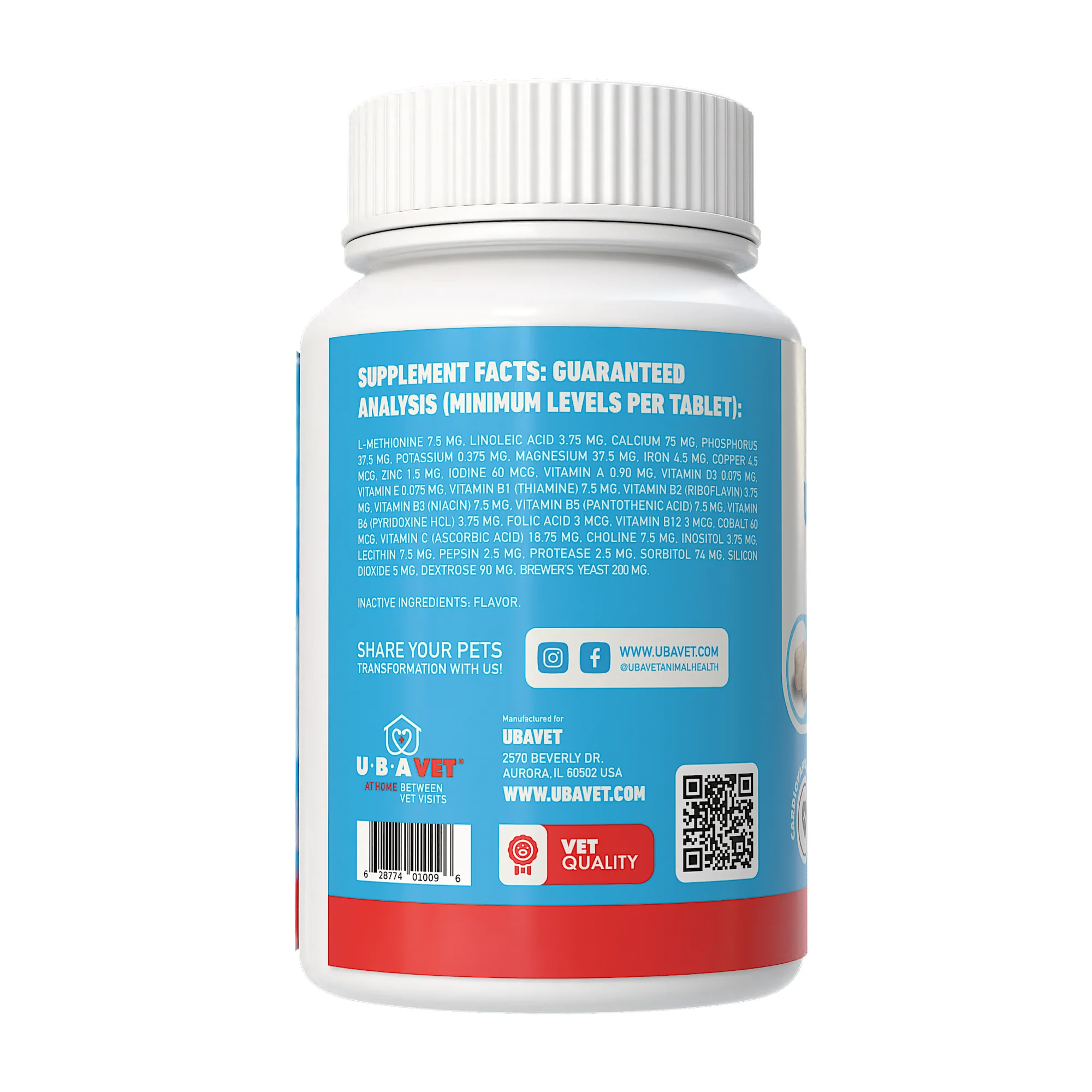 UBAVET Immune Support Daily Multi-Vitamin & Mineral Tablets for Dogs – 90 ct - Image 2