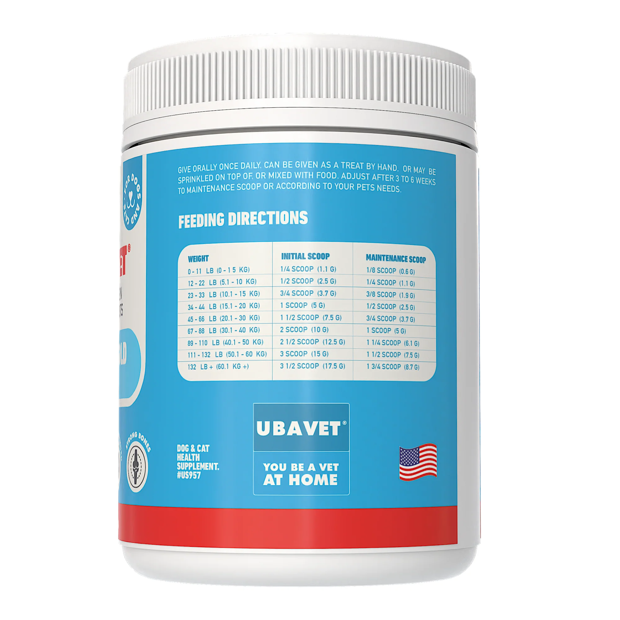 UBAVET Joint Gold Support Powder for Dogs & Cats – 8.8 oz / 250 g - Image 3