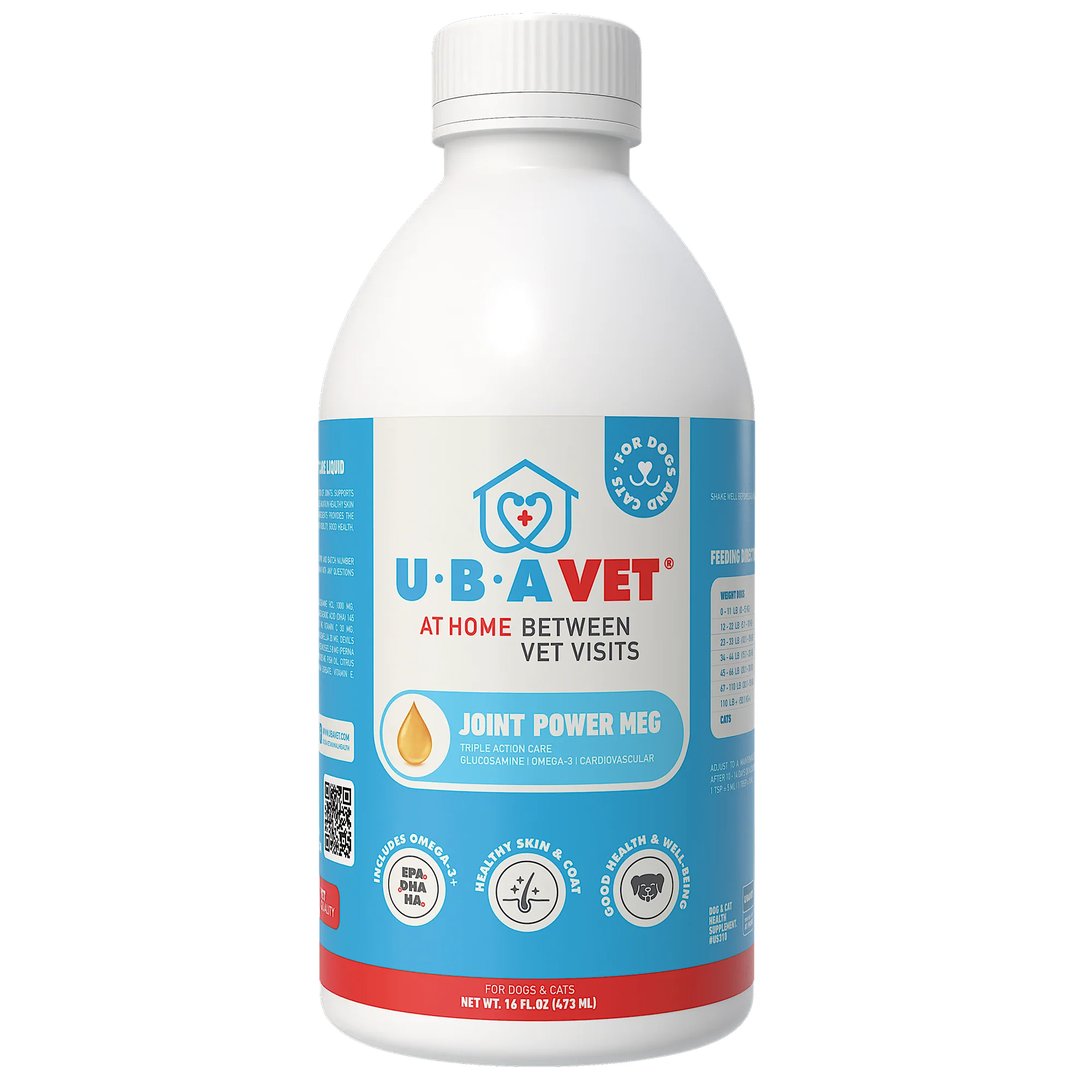 UBAVET Joint Power MEG Maximum Joint Support Liquid for Dogs & Cats - Image 4
